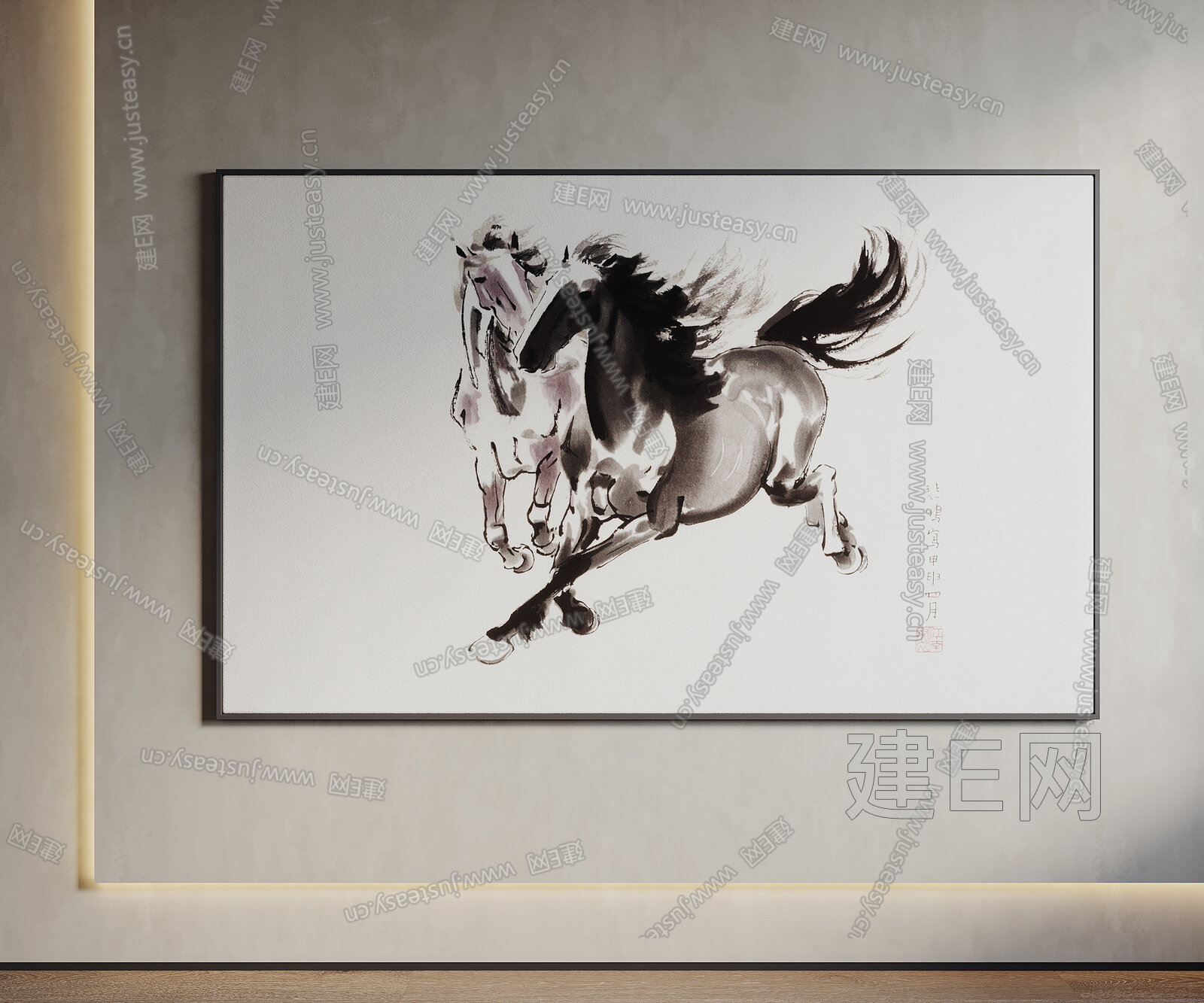【新中式装饰画fbx-obj模型】建e网_新中式装饰画fbx-obj模型下载[ID:106185121]_打造fbx-obj新中式装饰画模型 ...