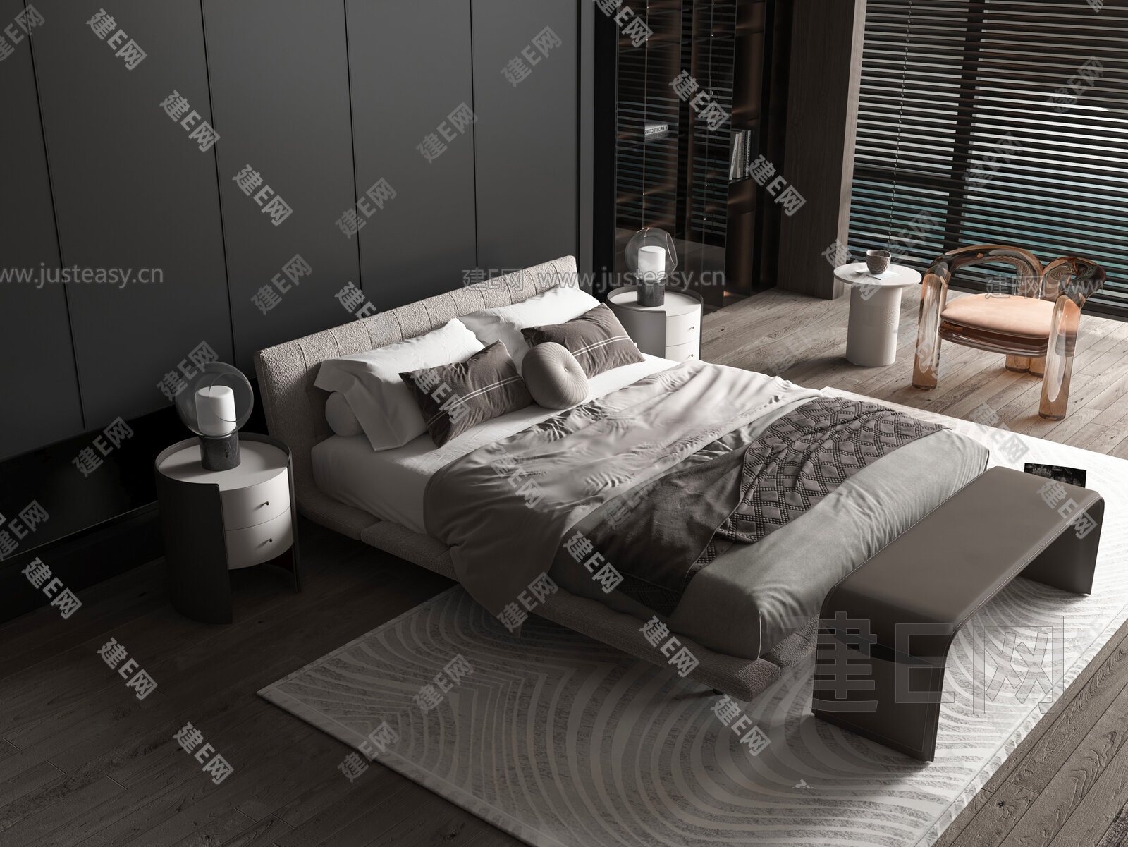 【现代双人床fbx-obj模型】建e网_现代双人床fbx-obj模型下载[ID:106250651]_打造fbx-obj现代双人床模型免费下载平台