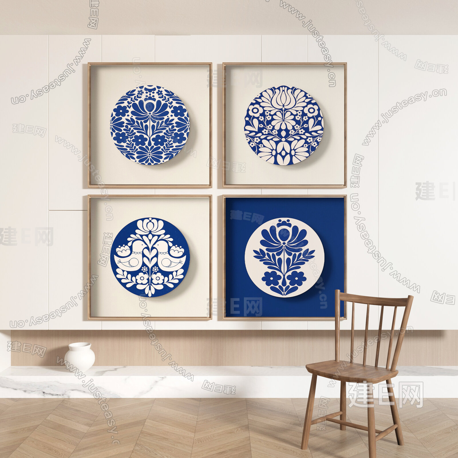 【新中式装饰画fbx-obj模型】建e网_新中式装饰画fbx-obj模型下载[ID:105398733]_打造fbx-obj新中式装饰画模型 ...