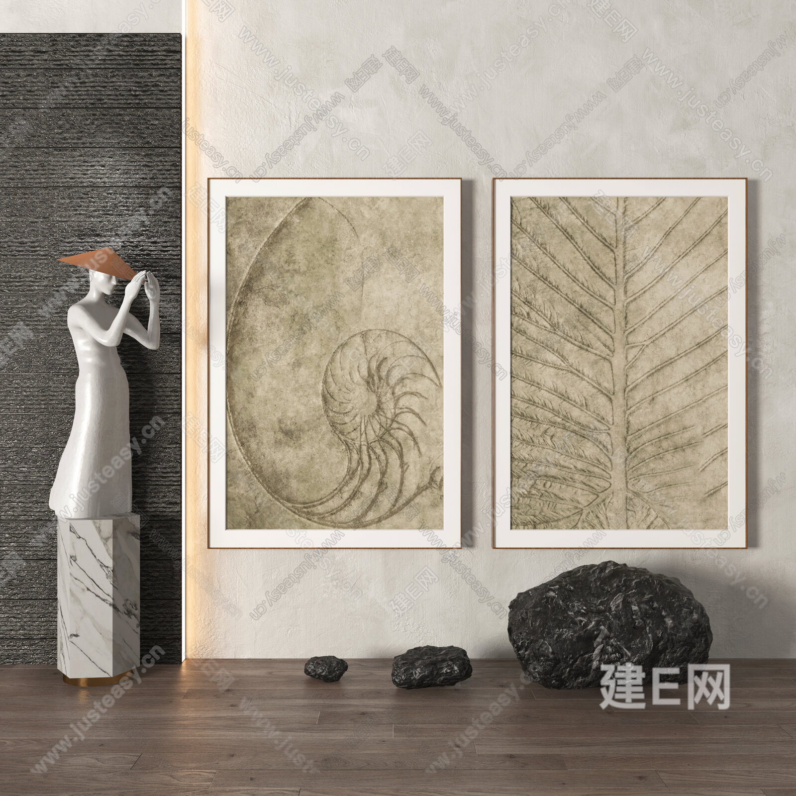 【新中式装饰画fbx-obj模型】建e网_新中式装饰画fbx-obj模型下载[ID:105791762]_打造fbx-obj新中式装饰画模型 ...