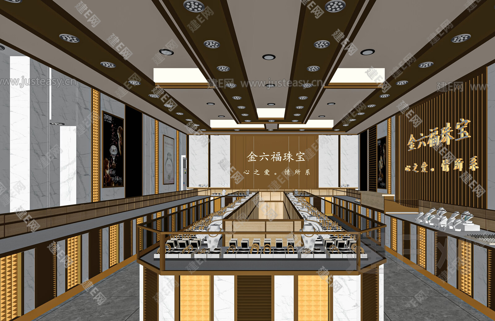现代珠宝店模型SU模型下载[ID:103697124]_建e网su模型
