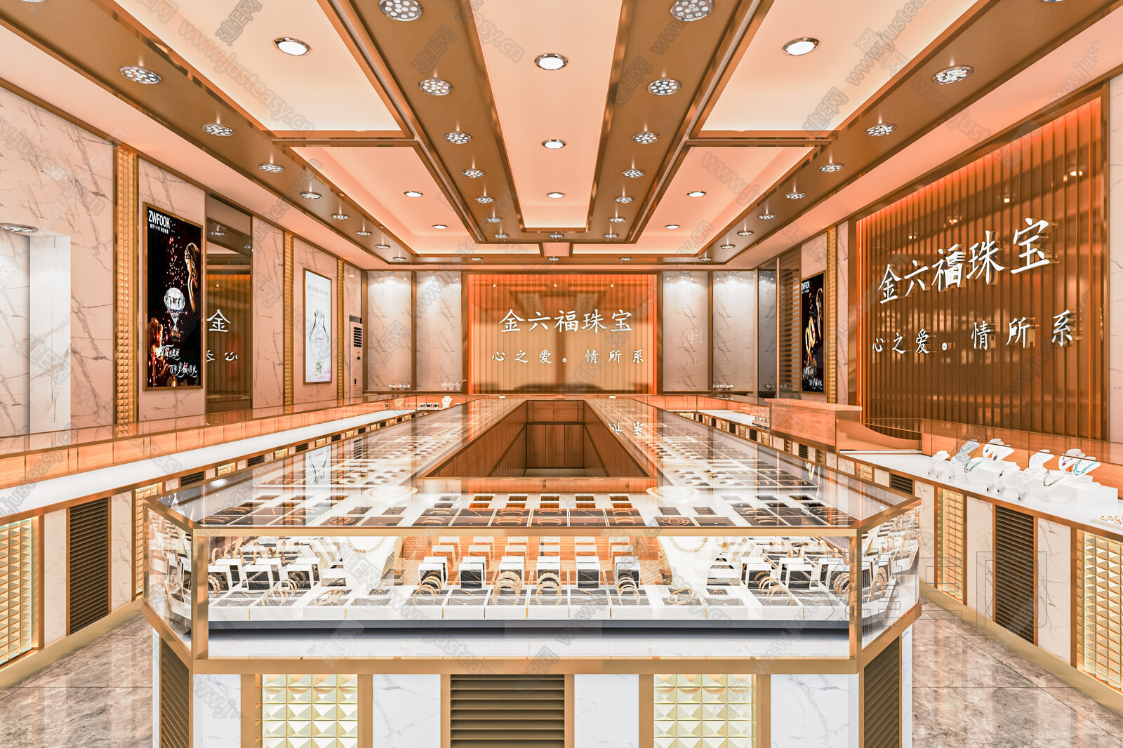 现代珠宝店模型SU模型下载[ID:103697124]_建e网su模型