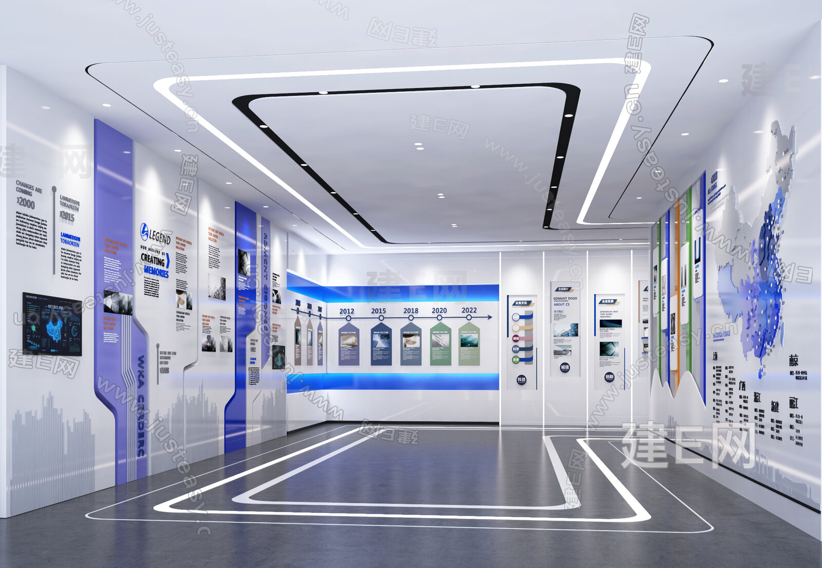 【现代展厅3d模型】建e网_现代展厅3d模型下载[ID:116675286]_打造3d现代展厅模型免费下载平台