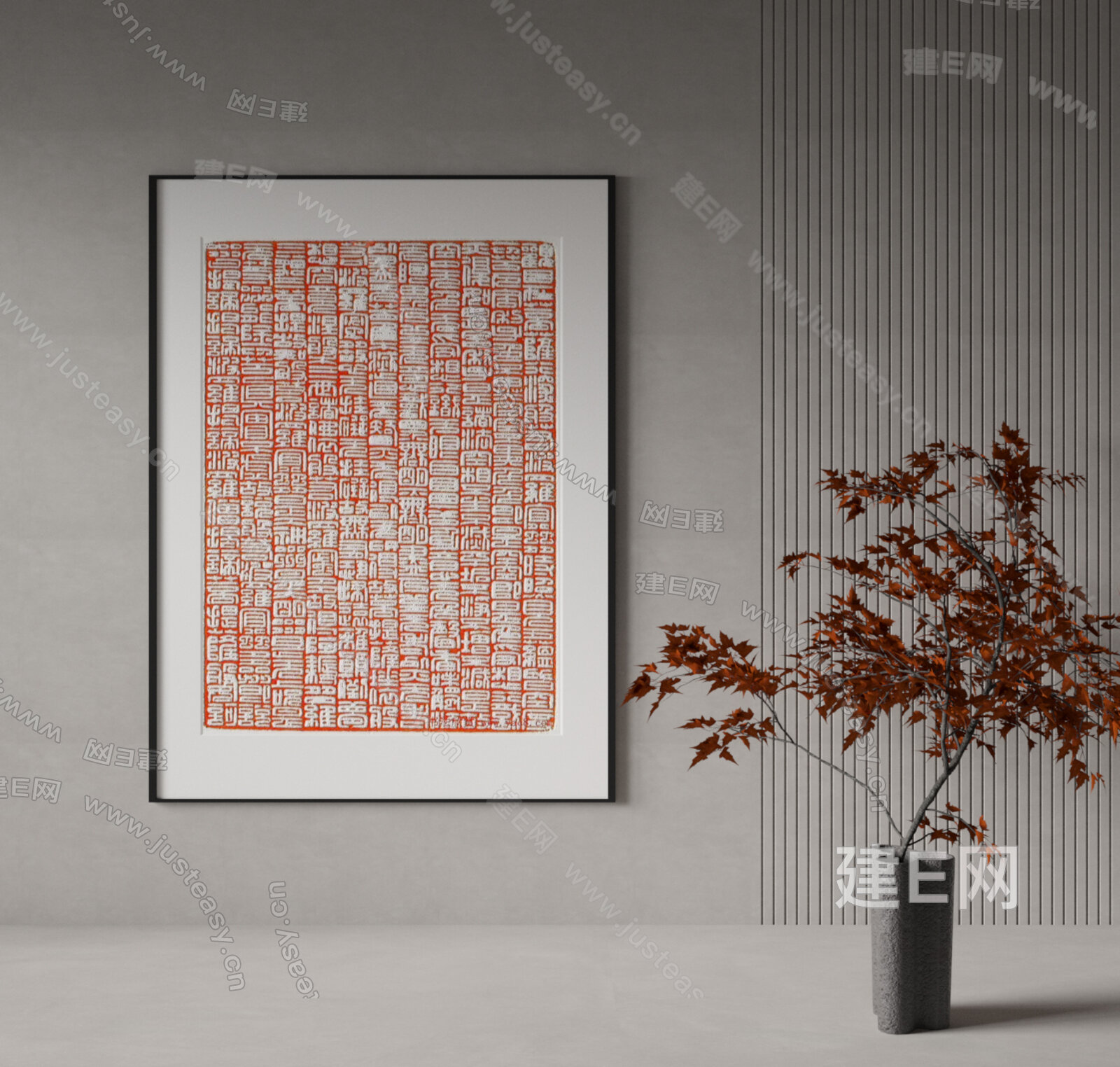 【新中式装饰画fbx-obj模型】建e网_新中式装饰画fbx-obj模型下载[ID:105660780]_打造fbx-obj新中式装饰画模型 ...