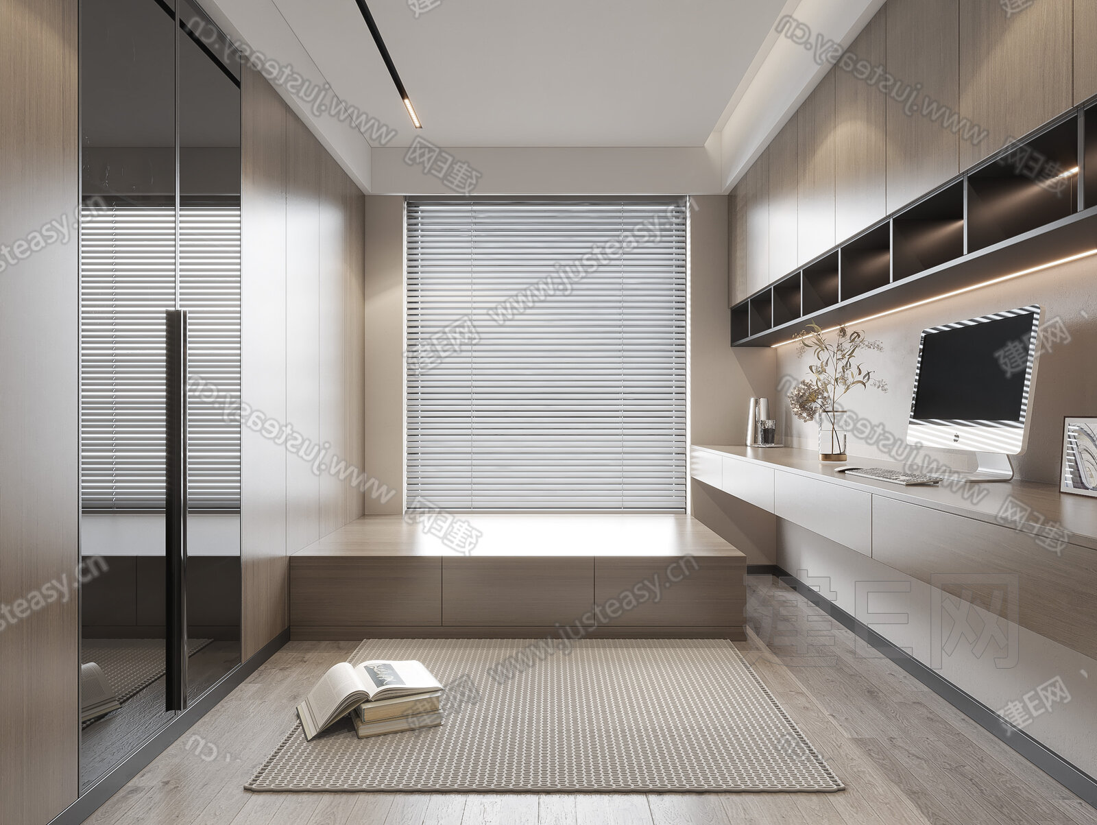 现代榻榻米模型SU模型下载[ID:113593082]_建e网su模型