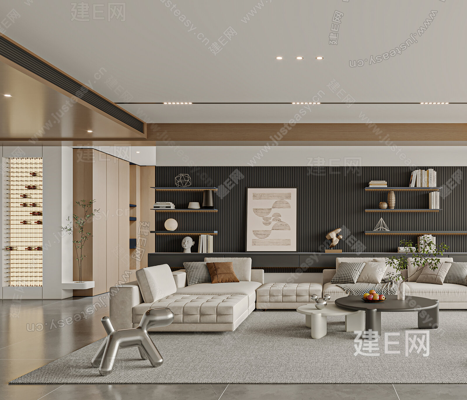 【现代客厅3d模型】建e网_现代客厅3d模型下载[ID:109138506]_打造3d现代客厅模型免费下载平台