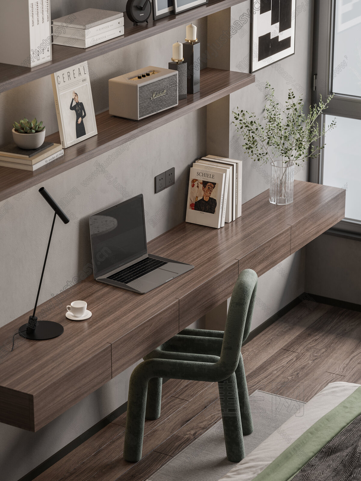 【现代卧室3d模型】建E网_现代卧室3d模型下载[ID:109859396]_打造3d现代卧室模型免费下载平台