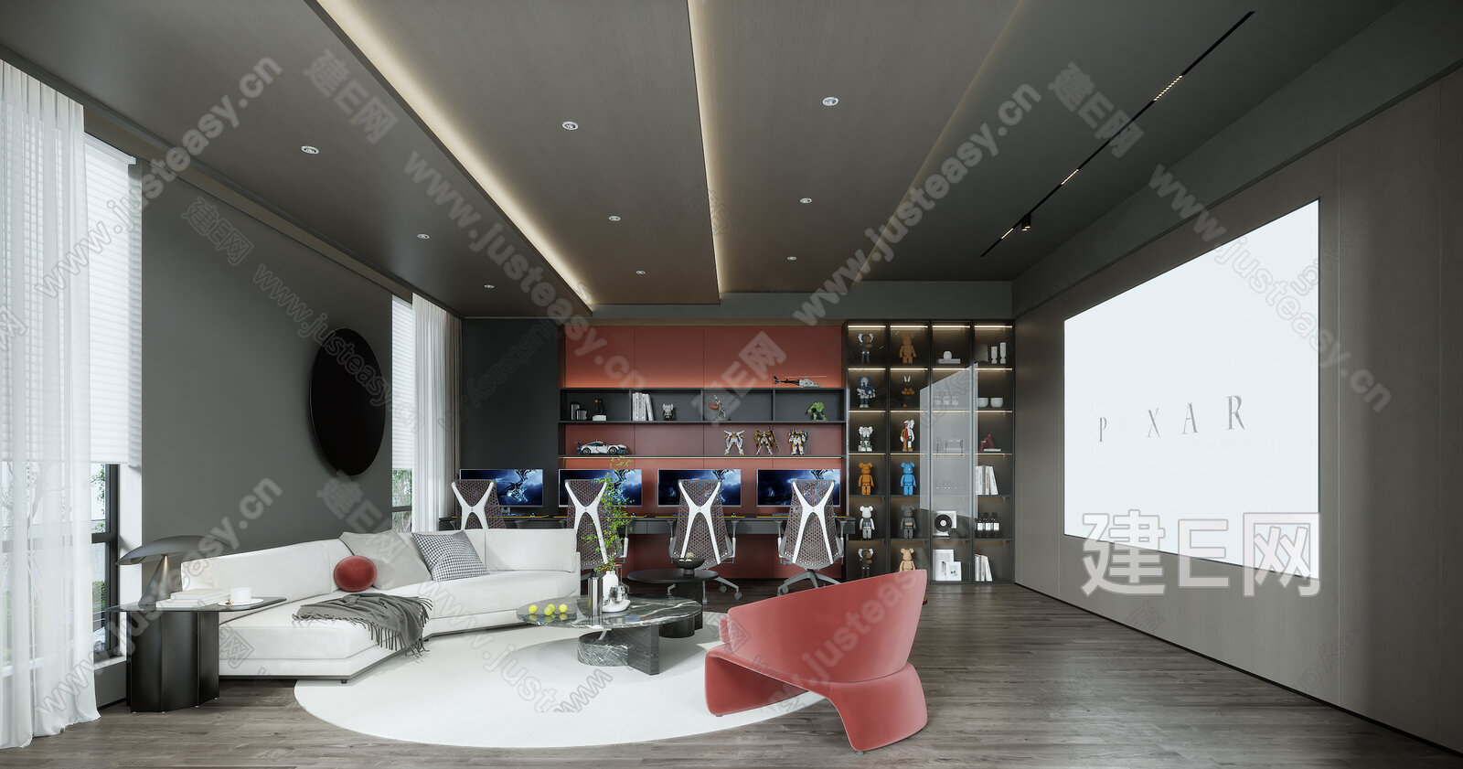 【现代娱乐室3d模型】建E网_现代娱乐室3d模型下载[ID:110121514]_打造3d现代娱乐室模型免费下载平台