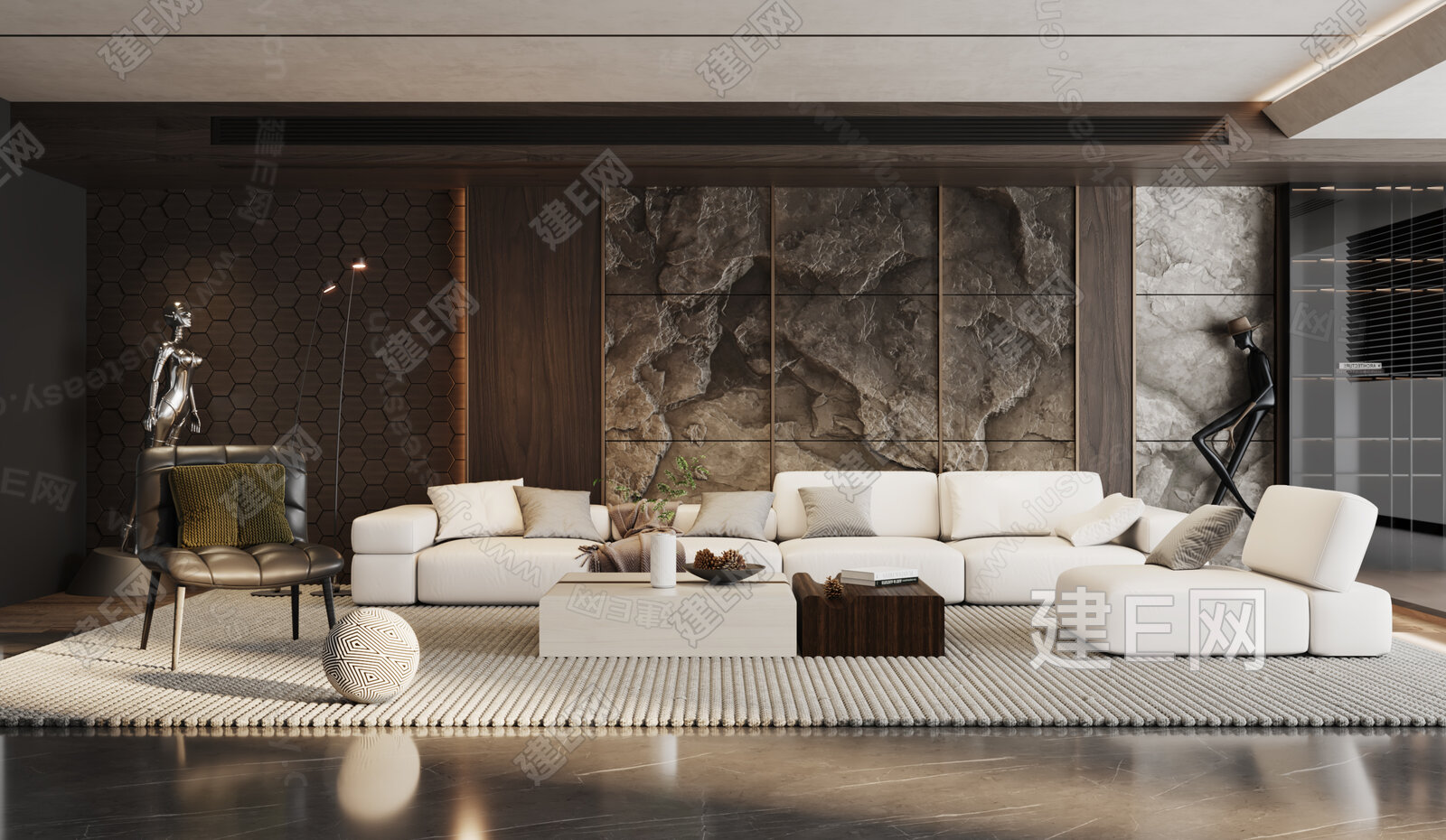 【Minotti 米洛提 现代客厅3d模型】建e网_Minotti 米洛提 现代客厅3d模型下载[ID:111170177]_打造 ...