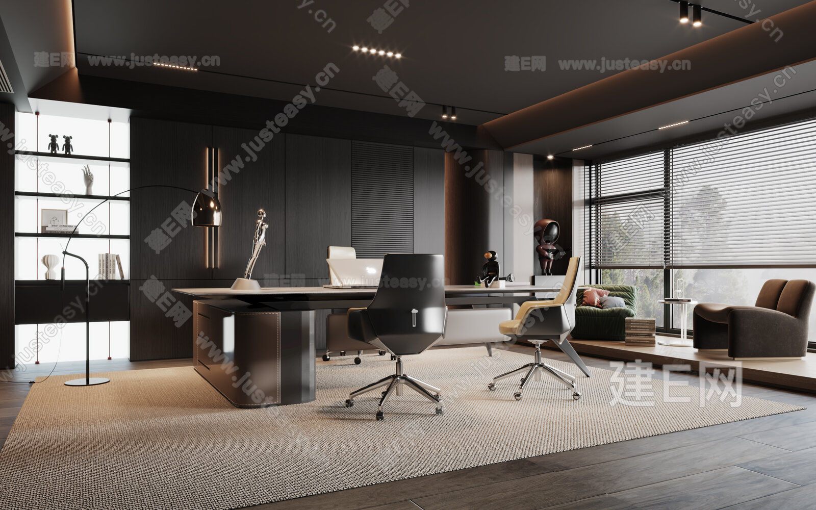 Minotti 米洛提 现代办公室模型SU模型下载[ID:109660791]_建E室内设计网