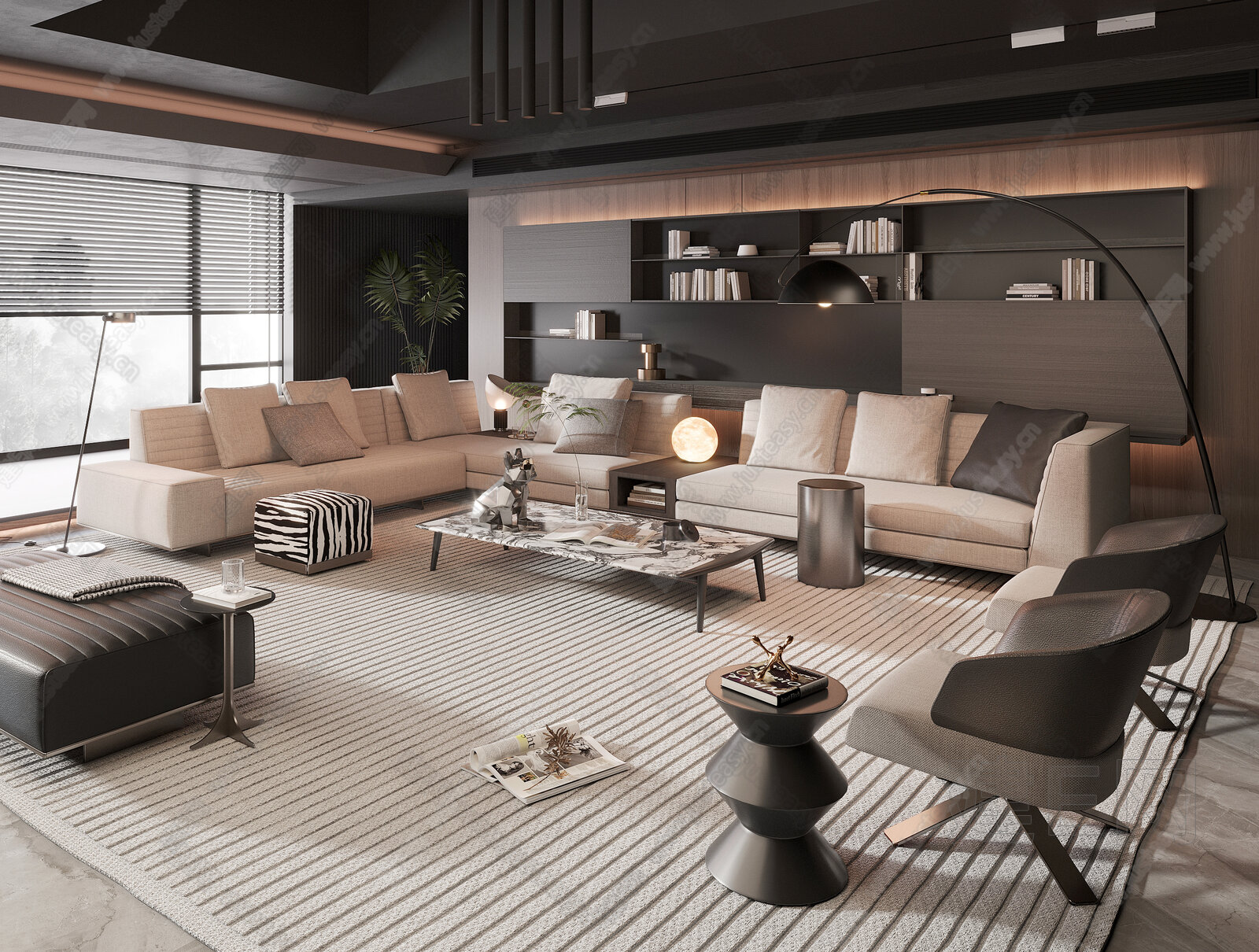 Minotti 米洛提 现代客厅模型SU模型下载[ID:109595136]_建e网su模型