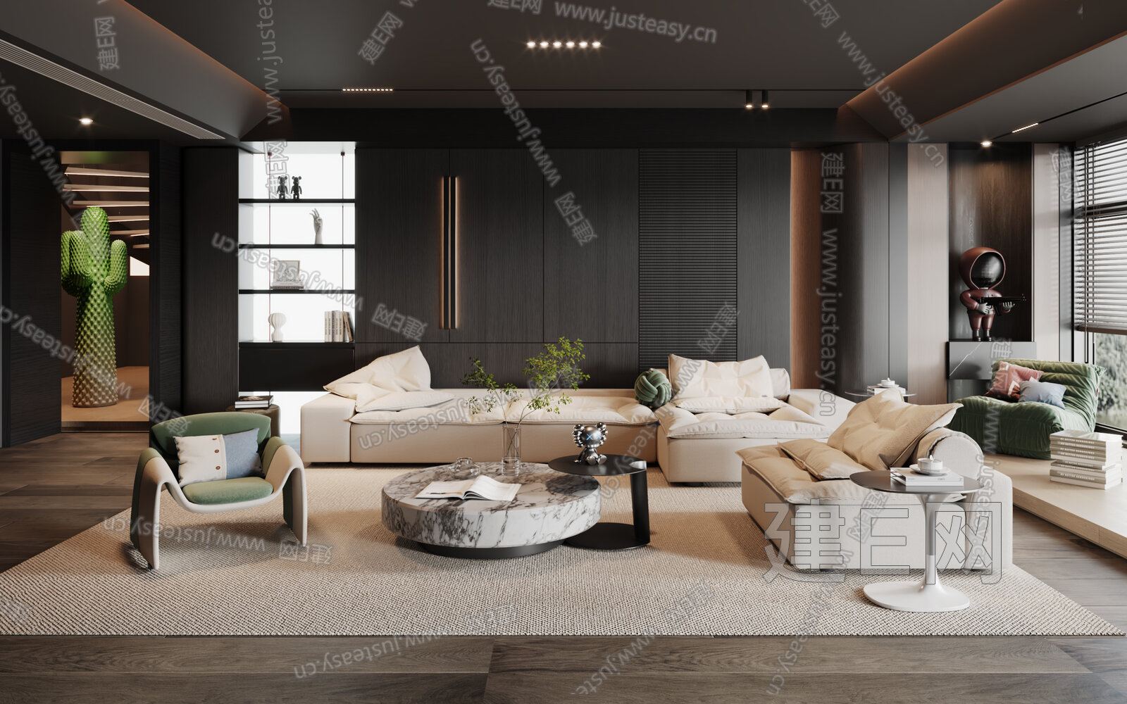 Minotti 米洛提 现代客厅模型SU模型下载[ID:109726343]_建e网su模型