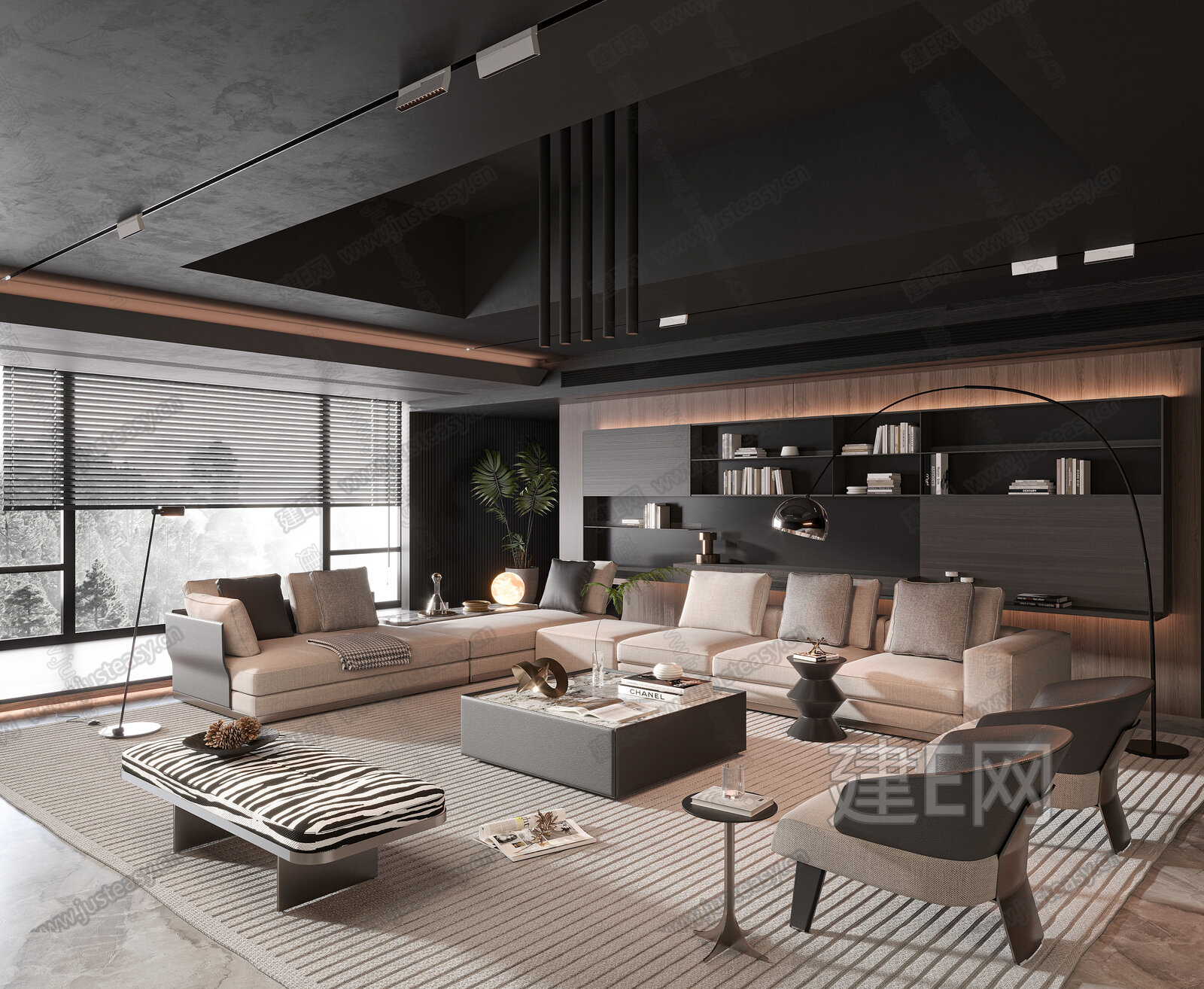 Minotti 米洛提 现代客厅模型SU模型下载[ID:111102650]_建E室内设计网