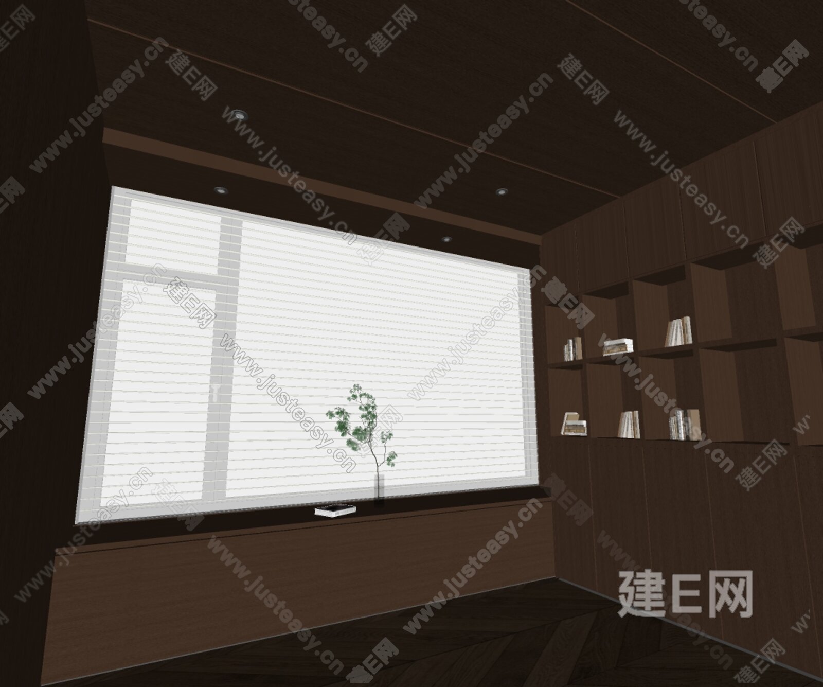 现代百叶卷帘模型SU模型下载[ID:111561313]_建e网su模型