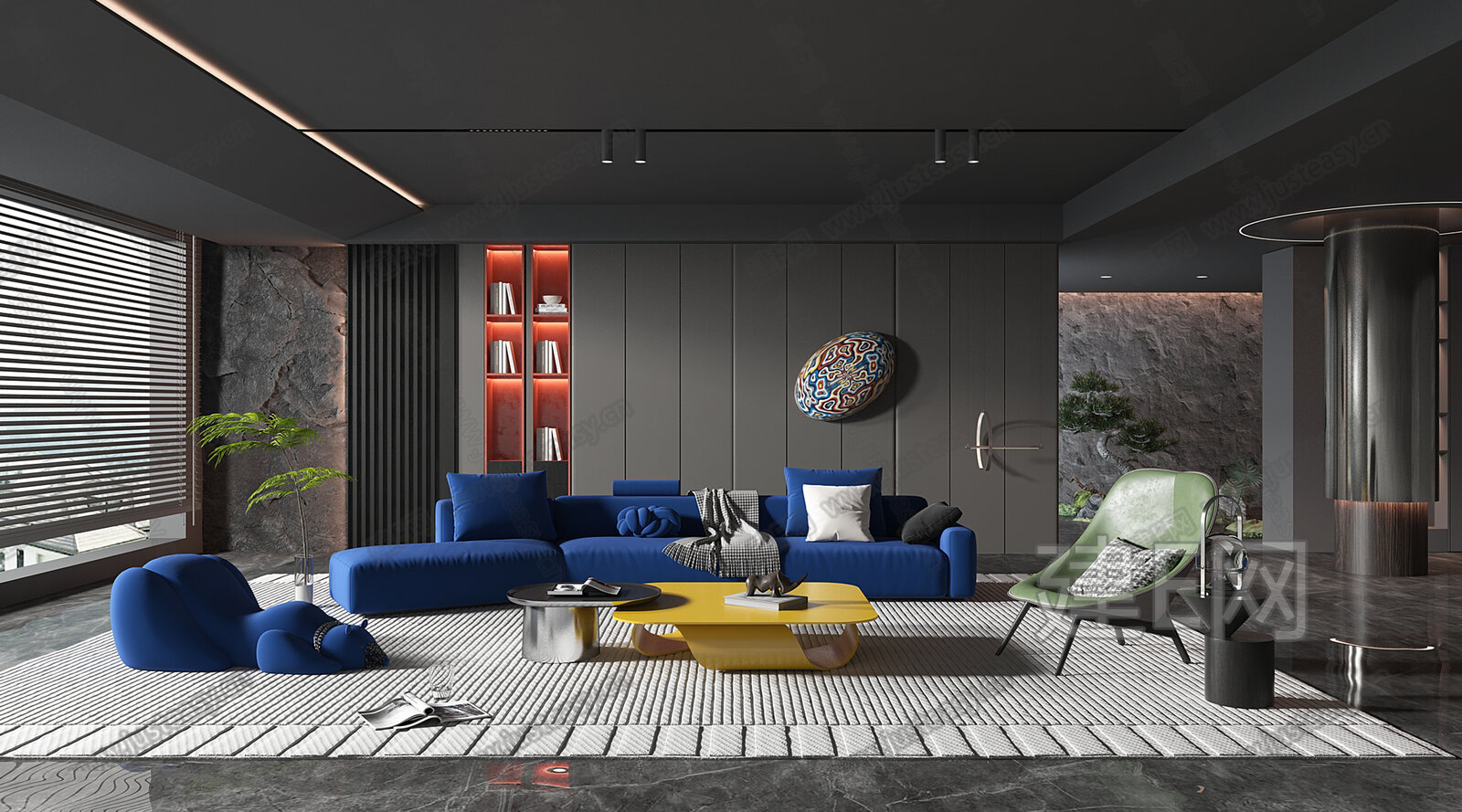 【现代客厅3d模型】建e网_现代客厅3d模型下载[ID:105862528]_打造3d现代客厅模型免费下载平台