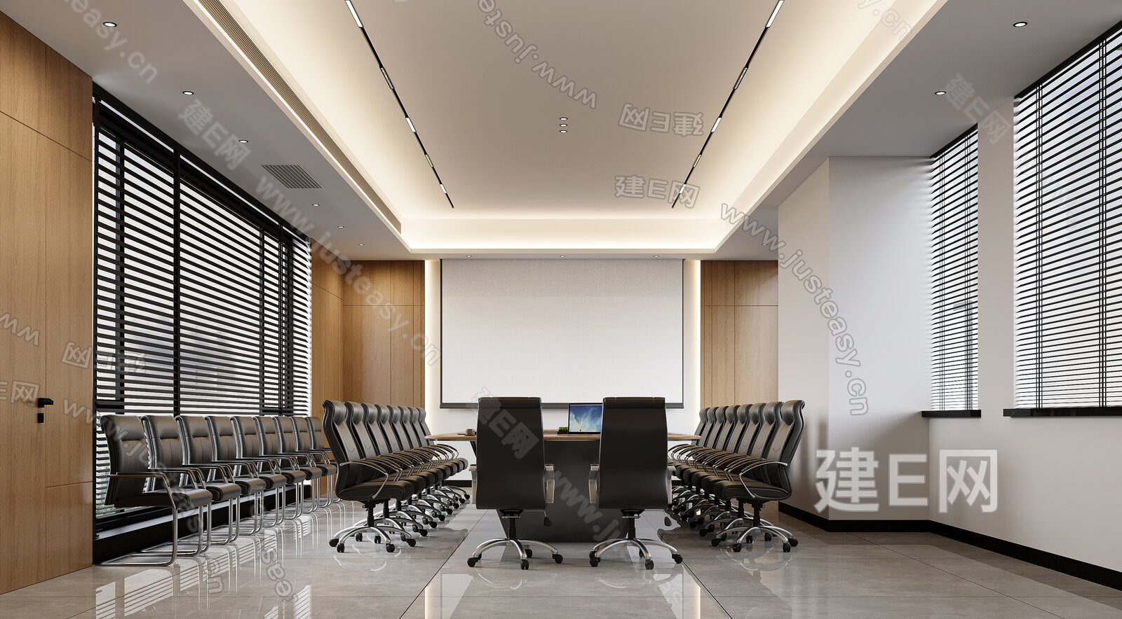 现代会议室模型SU模型下载[ID:105270583]_建e网su模型