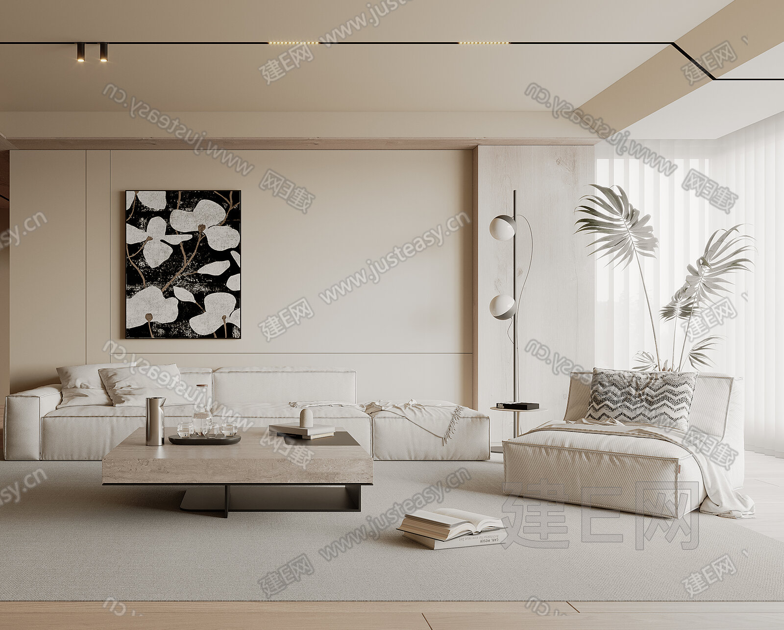 【现代客厅3d模型】建E网_现代客厅3d模型下载[ID:107435363]_打造3d现代客厅模型免费下载平台