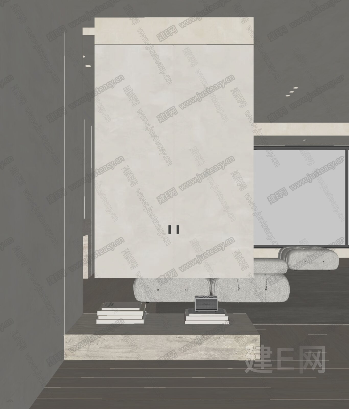 现代吊柜模型SU模型下载[ID:105598314]_建e网su模型