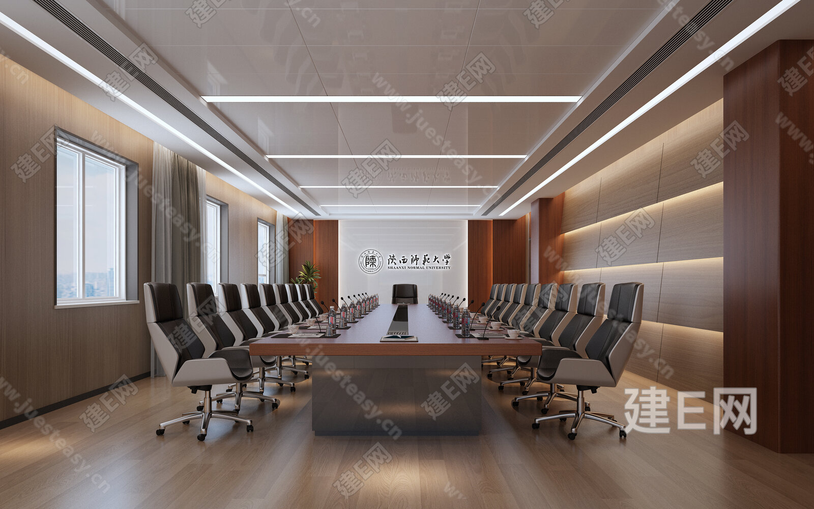 现代会议室模型SU模型下载[ID:107040027]_建e网su模型