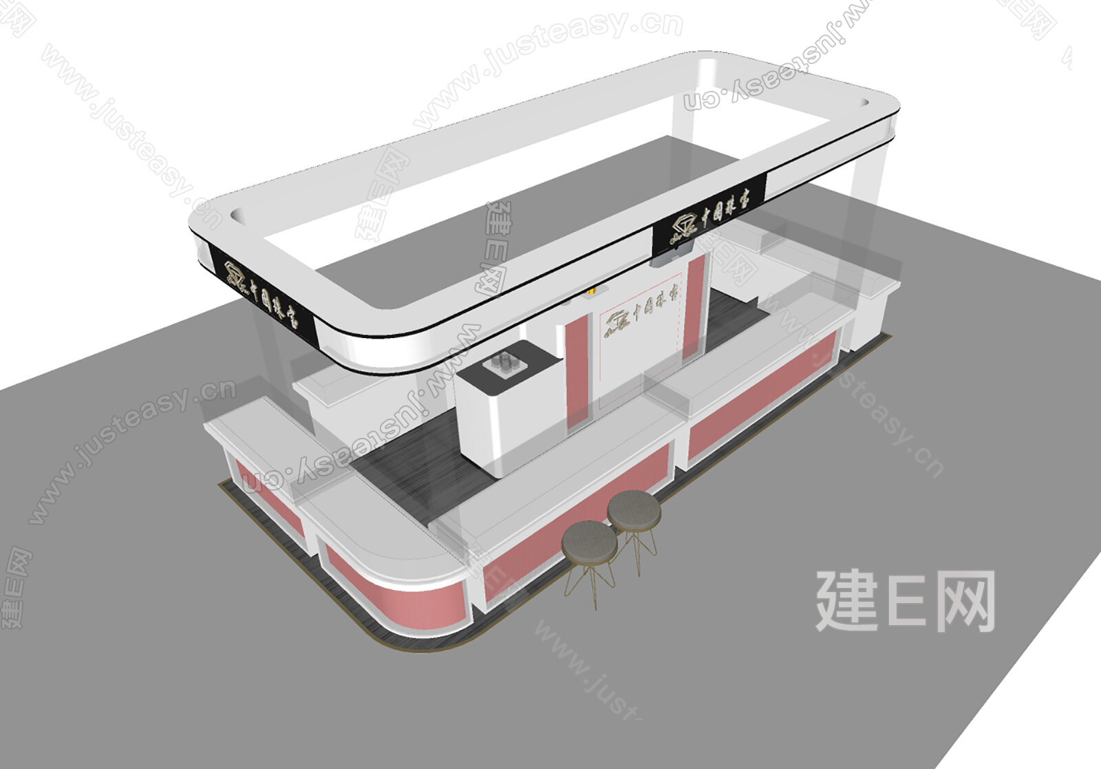 现代珠宝店模型SU模型下载[ID:106515878]_建E室内设计网