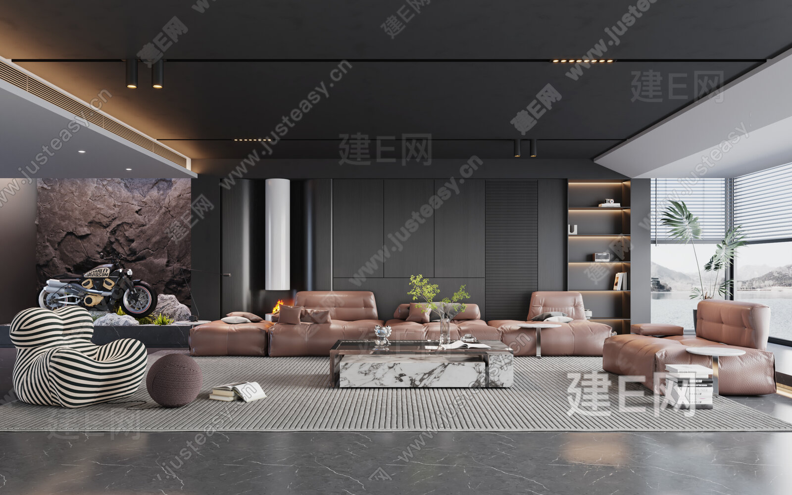 Minotti 米洛提 现代客厅模型SU模型下载[ID:106450352]_建e网su模型