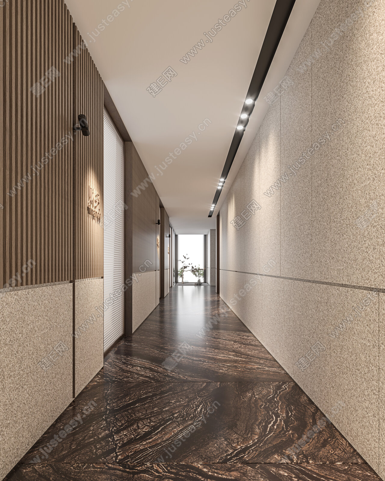 现代过道模型SU模型下载[ID:108678538]_建e网su模型