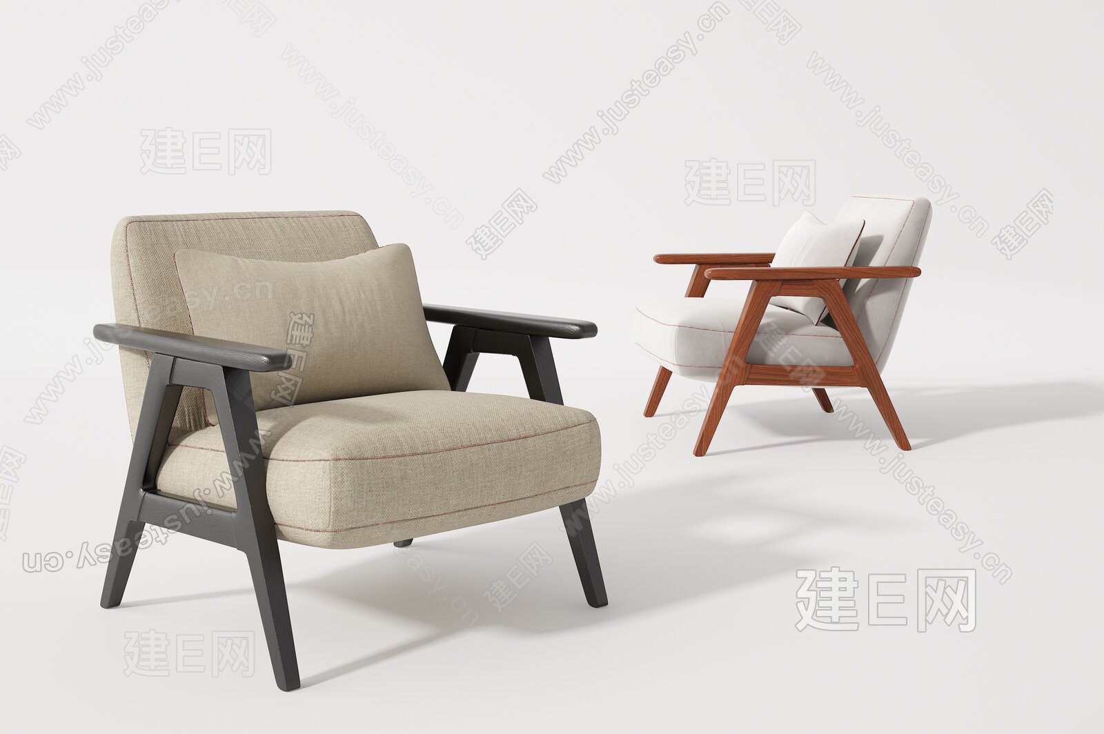 现代休闲椅模型SU模型下载[ID:100814141]_建E室内设计网