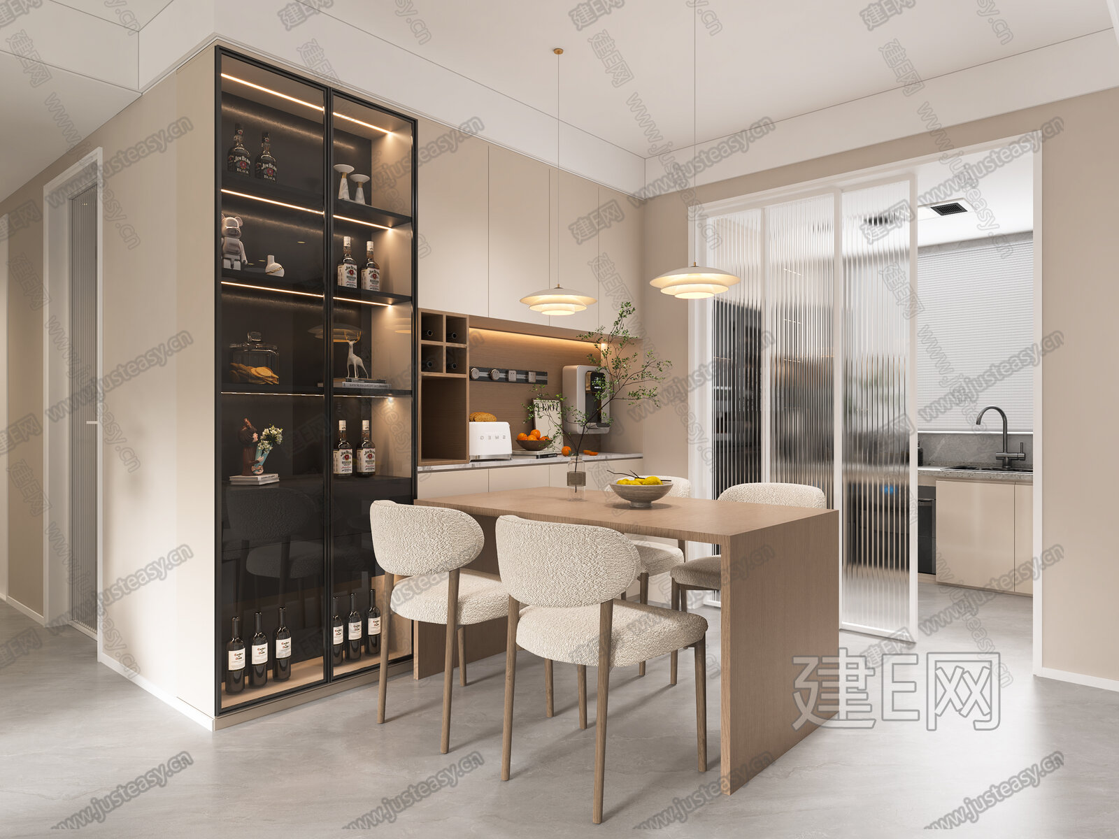 【现代客餐厅3d模型】建e网_现代客餐厅3d模型下载[ID:102323473]_打造3d现代客餐厅模型免费下载平台