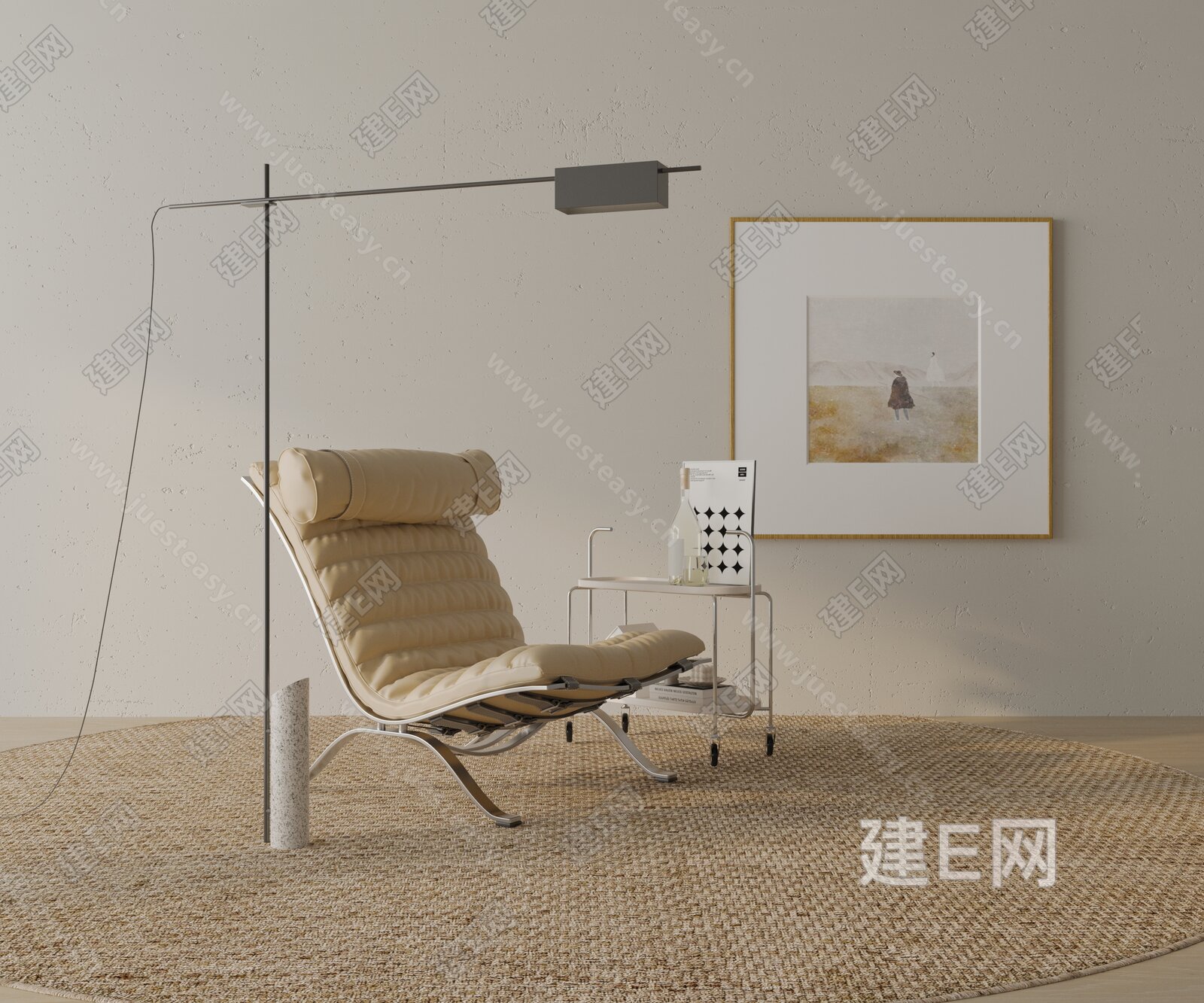 现代休闲椅模型SU模型下载[ID:114904440]_建E室内设计网