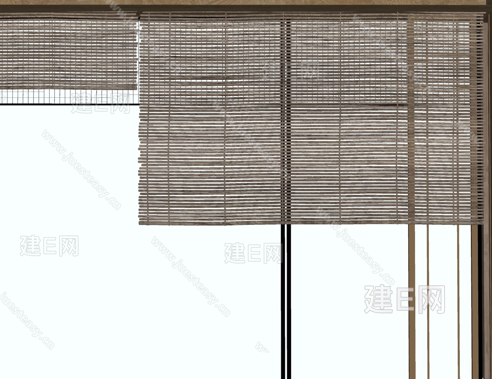 新中式竹帘模型SU模型下载[ID:104025451]_建e网su模型