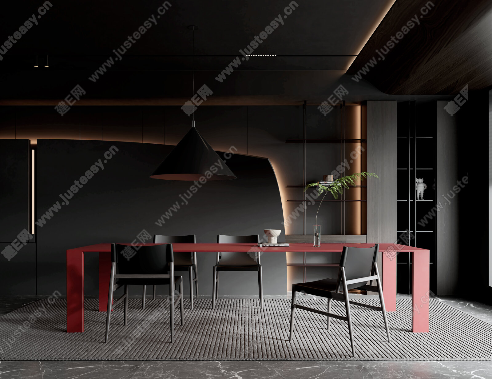 【现代餐厅3d模型】建e网_现代餐厅3d模型下载[ID:114775521]_打造3d现代餐厅模型免费下载平台