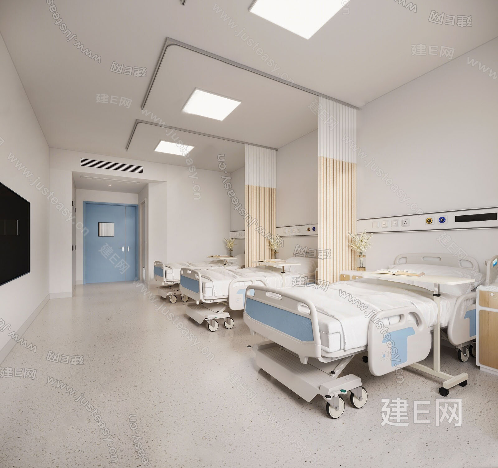 【现代病房3d模型】建e网_现代病房3d模型下载[ID:115234221]_打造3d现代病房模型免费下载平台