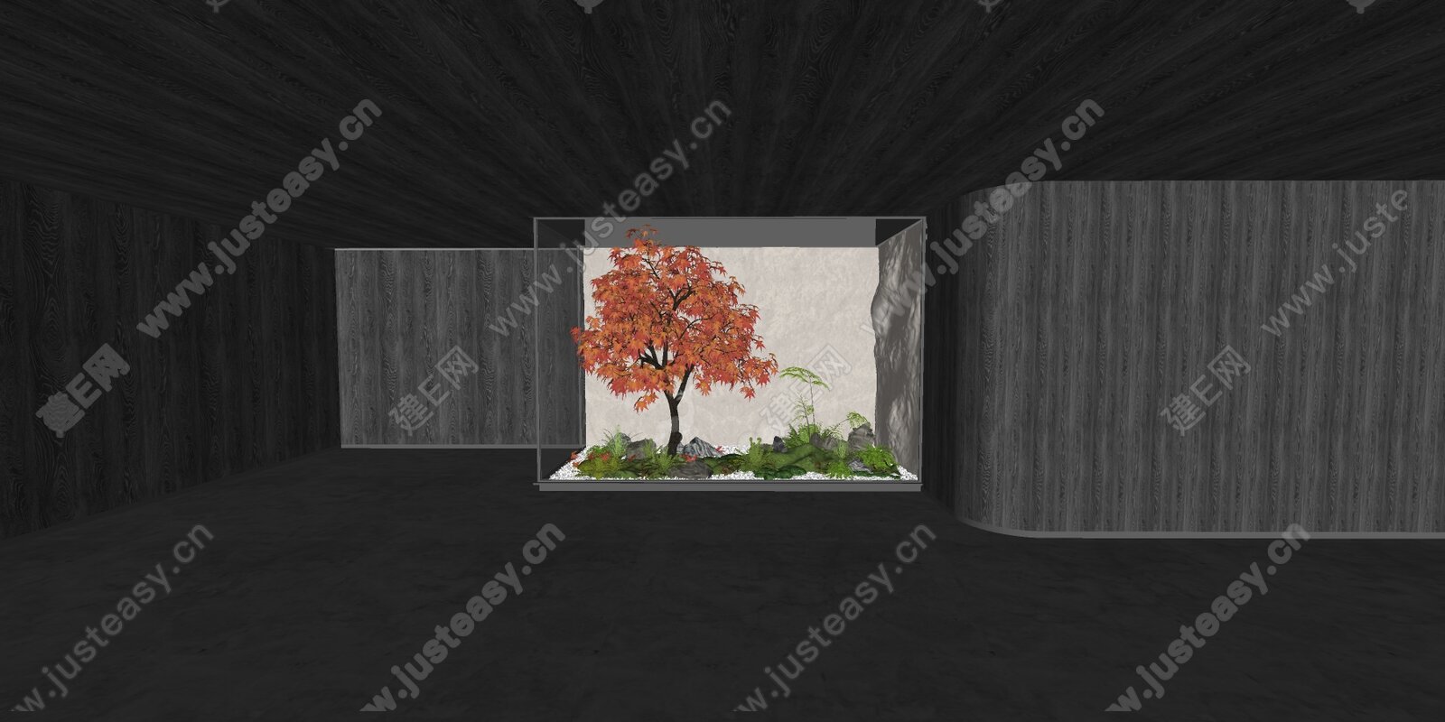 现代室内造景模型SU模型下载[ID:114707830]_建e网su模型