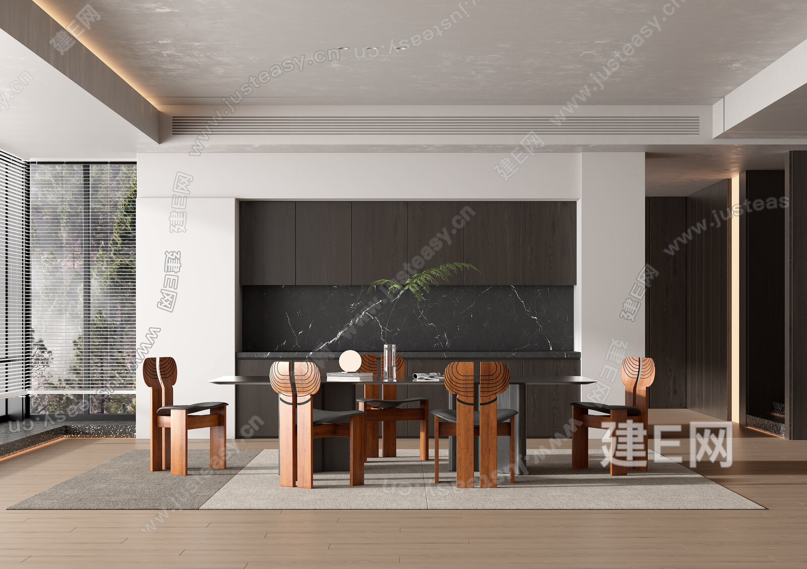 【现代餐厅3d模型】建e网_现代餐厅3d模型下载[ID:116938071]_打造3d现代餐厅模型免费下载平台