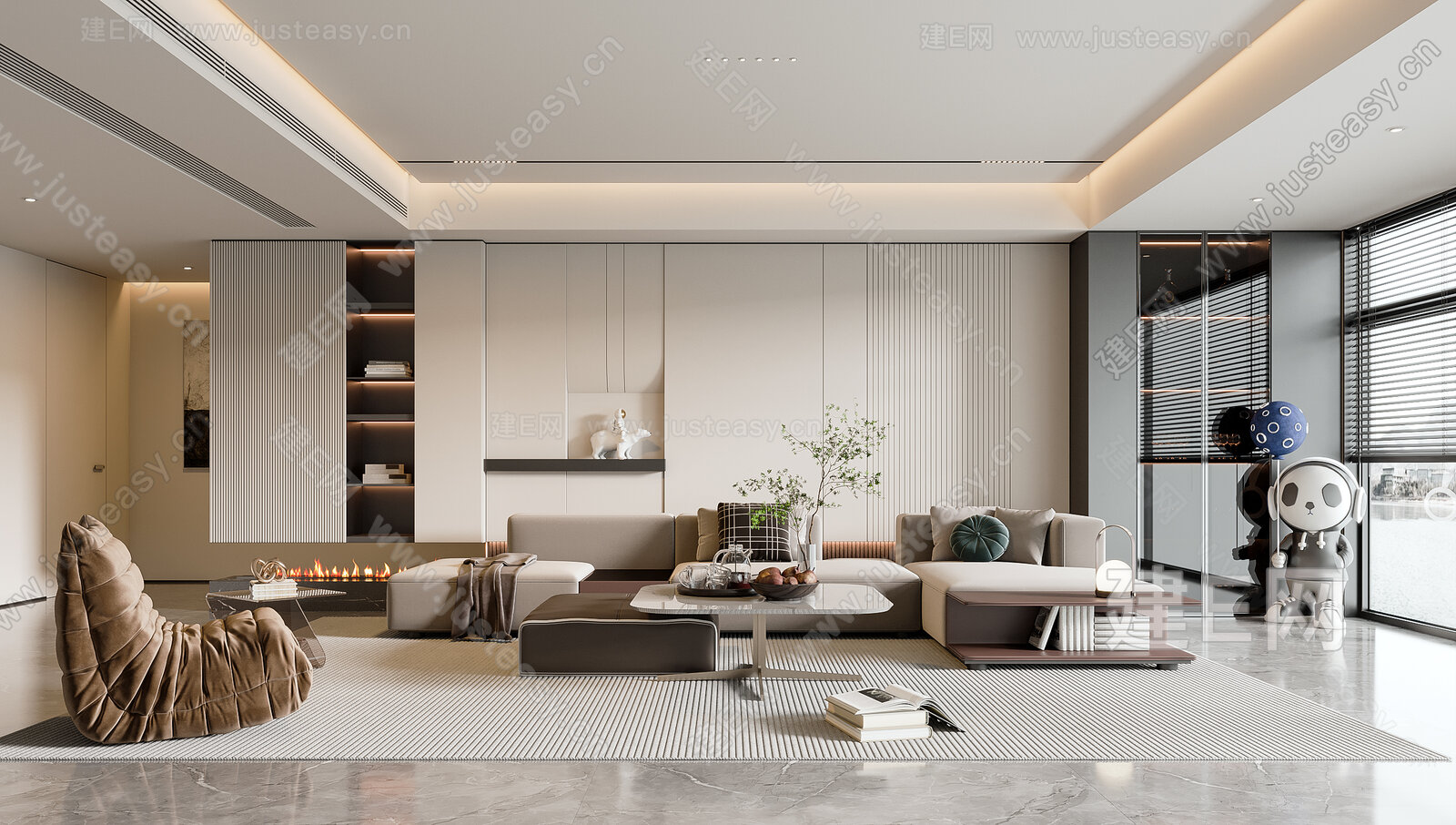 【现代客厅3d模型】建e网_现代客厅3d模型下载[ID:109401469]_打造3d现代客厅模型免费下载平台
