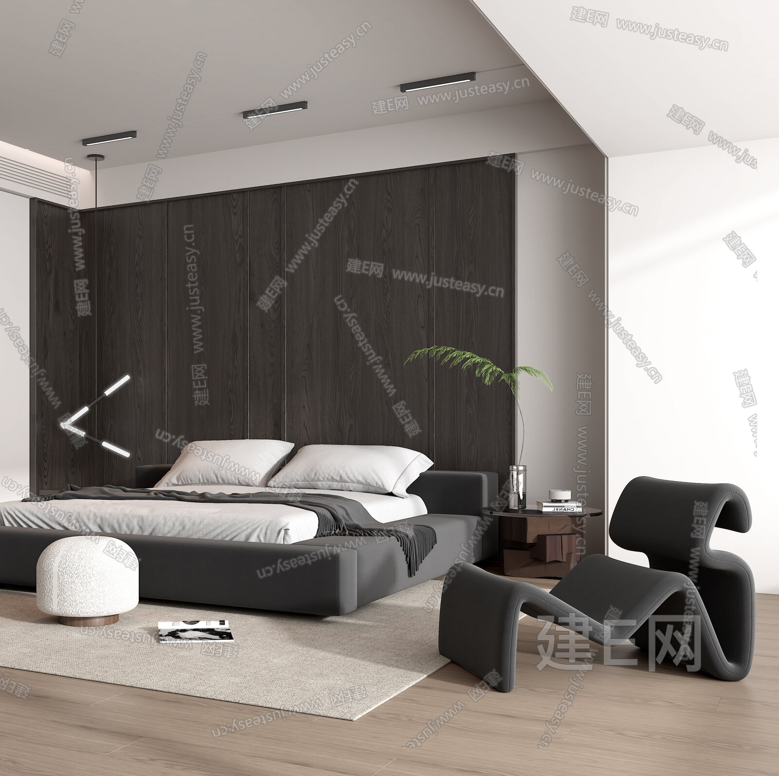 【现代卧室3d模型】建e网_现代卧室3d模型下载[ID:109532641]_打造3d现代卧室模型免费下载平台