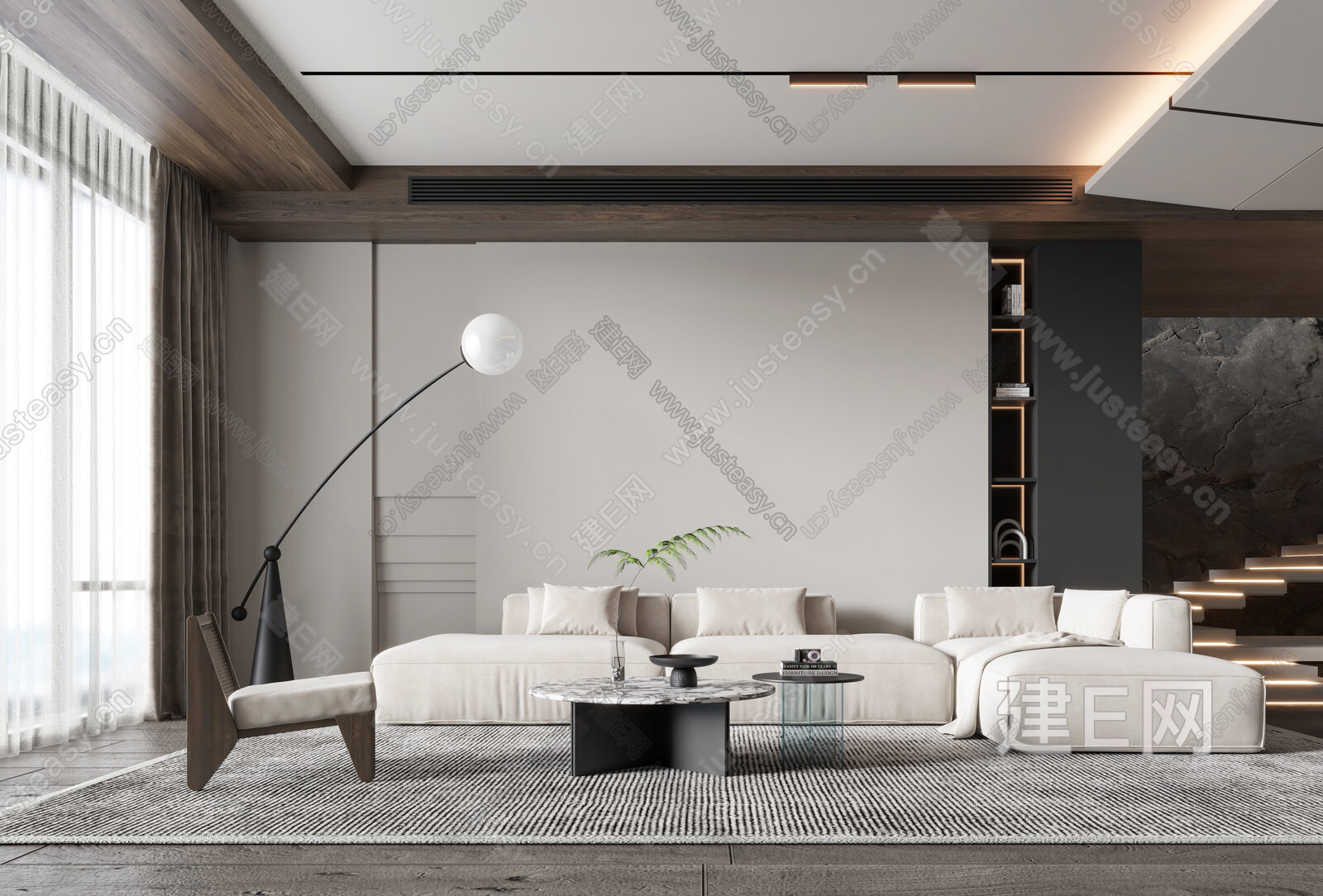 【现代客厅3d模型】建e网_现代客厅3d模型下载[ID:109794675]_打造3d现代客厅模型免费下载平台