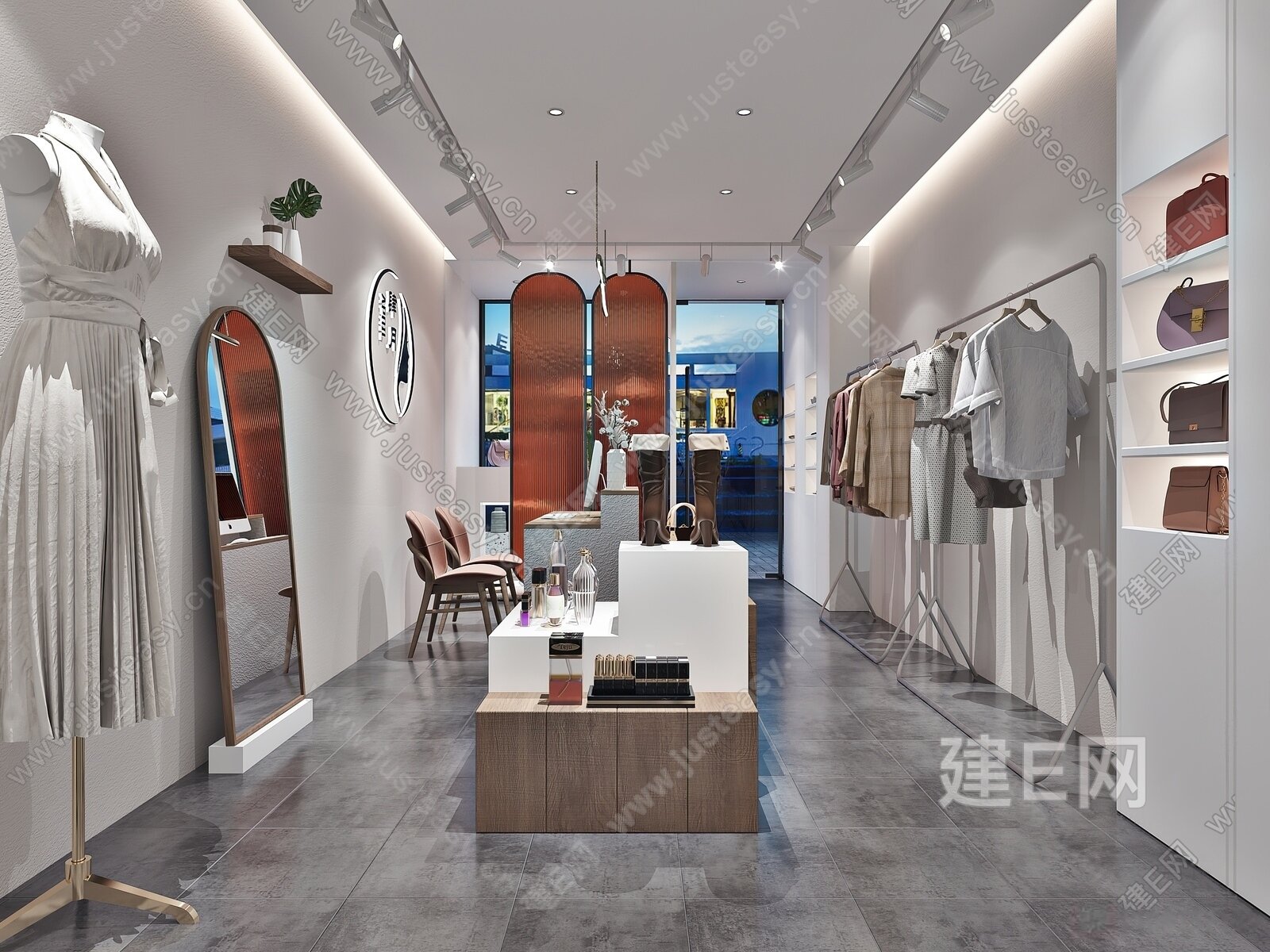 【侘寂风服装店3d模型】建E网_侘寂风服装店3d模型下载[ID:111105473]_打造3d侘寂风服装店模型免费下载平台