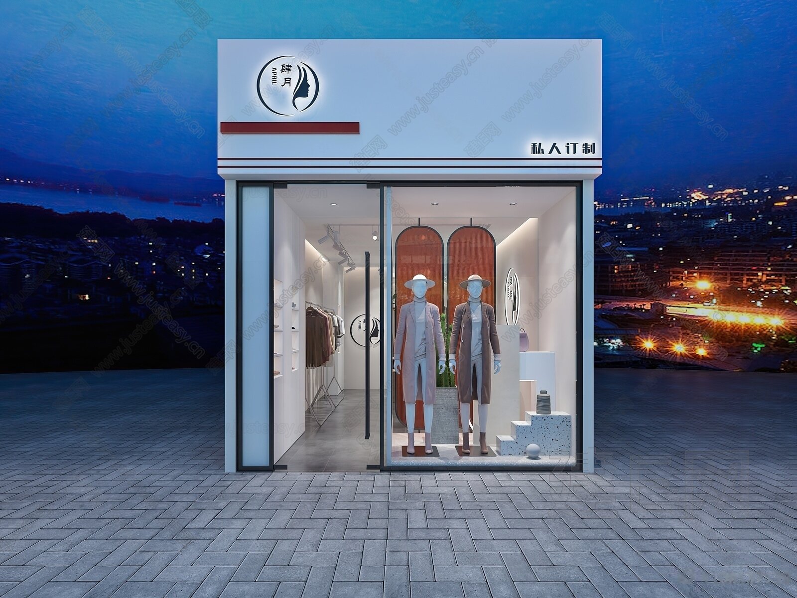 【侘寂风服装店3d模型】建E网_侘寂风服装店3d模型下载[ID:111105473]_打造3d侘寂风服装店模型免费下载平台