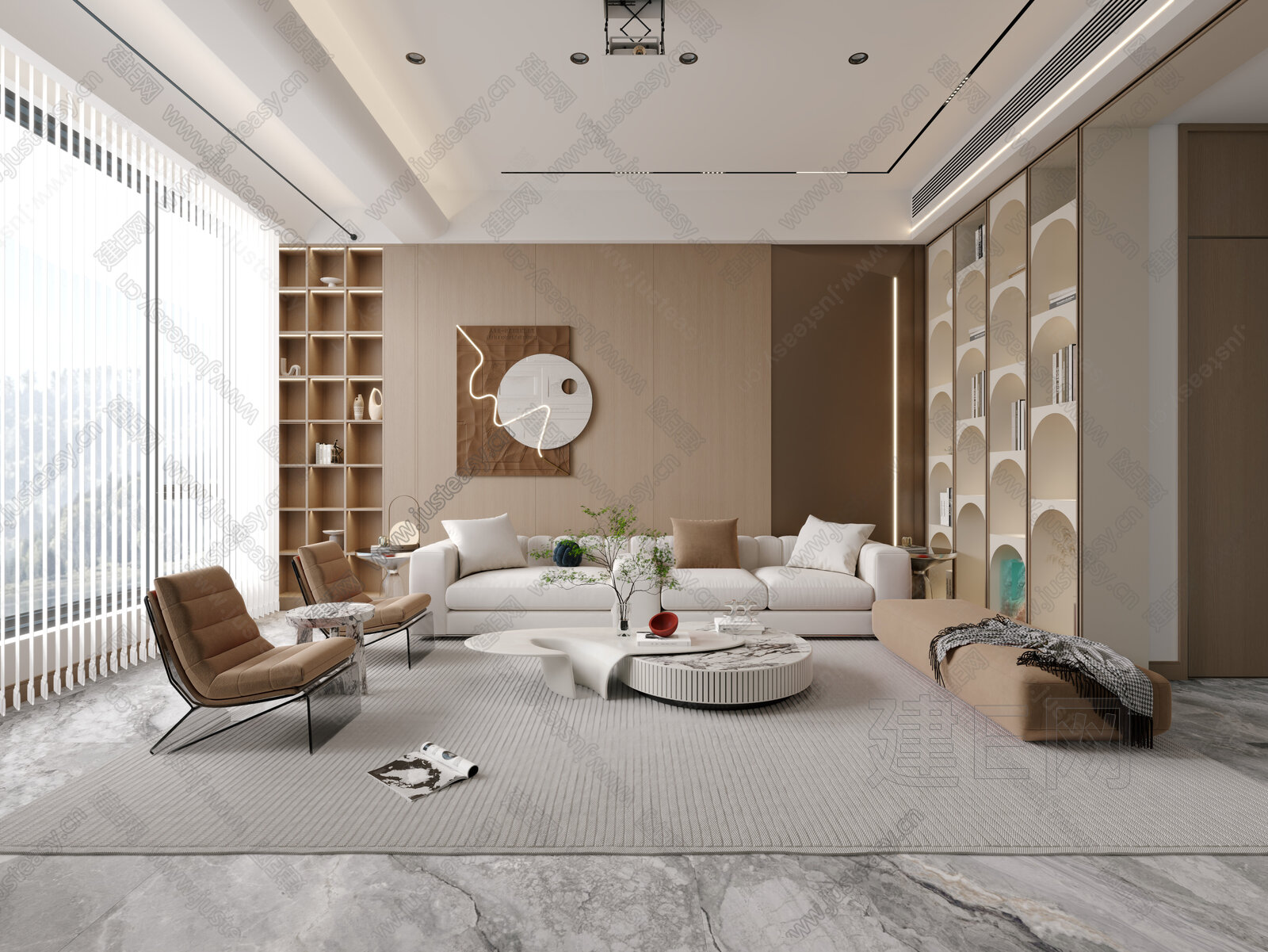 【现代客厅3d模型】建E网_现代客厅3d模型下载[ID:111039994]_打造3d现代客厅模型免费下载平台