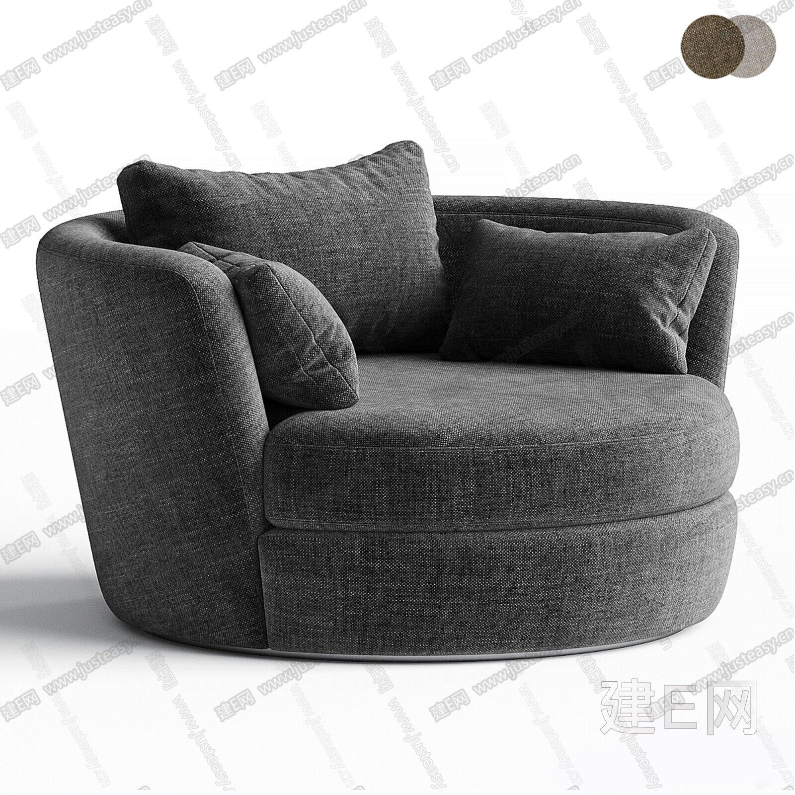 MISSANA 现代单人沙发3d模型