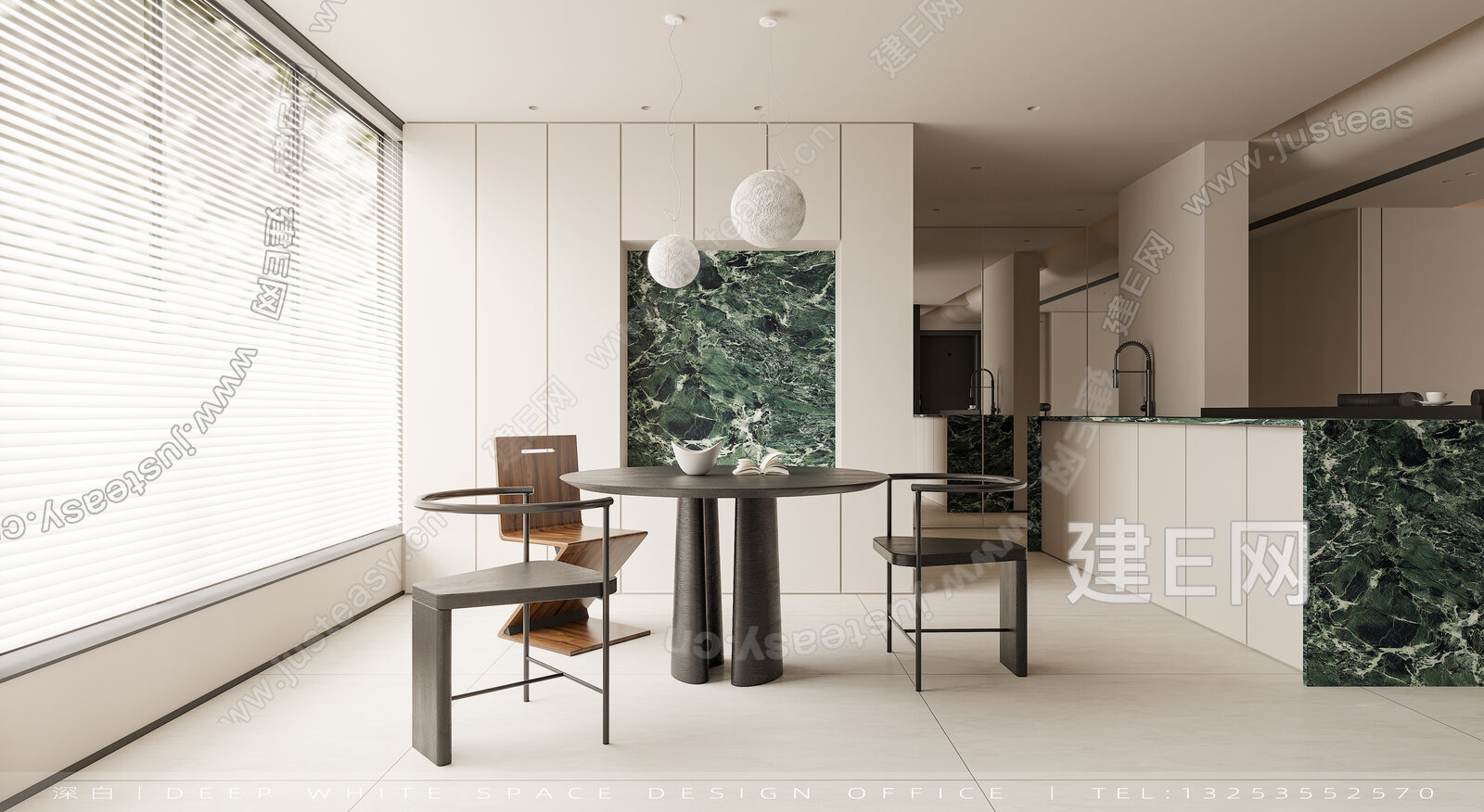 侘寂风餐厅模型SU模型下载[ID:113135014]_建E室内设计网