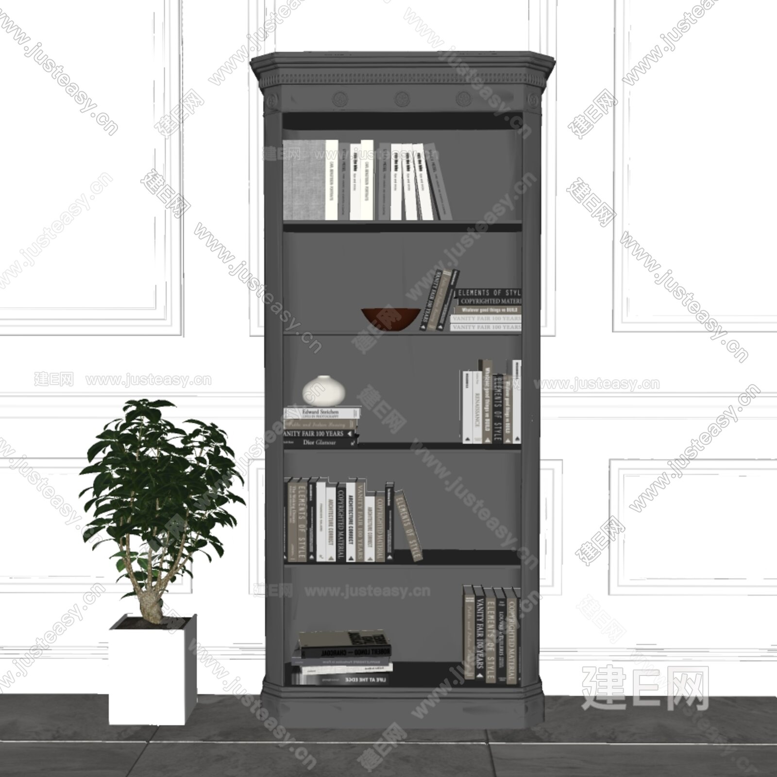 Ralph Lauren 书柜模型SU模型下载[ID:111758820]_建E室内设计网