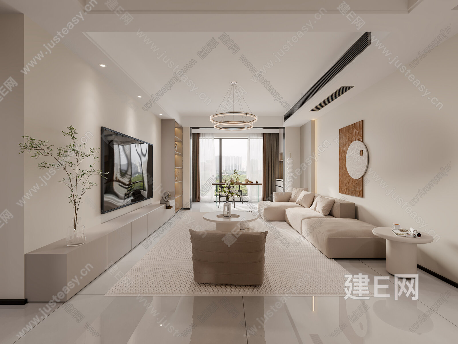 【现代客餐厅3d模型】建E网_现代客餐厅3d模型下载[ID:113071571]_打造3d现代客餐厅模型免费下载平台