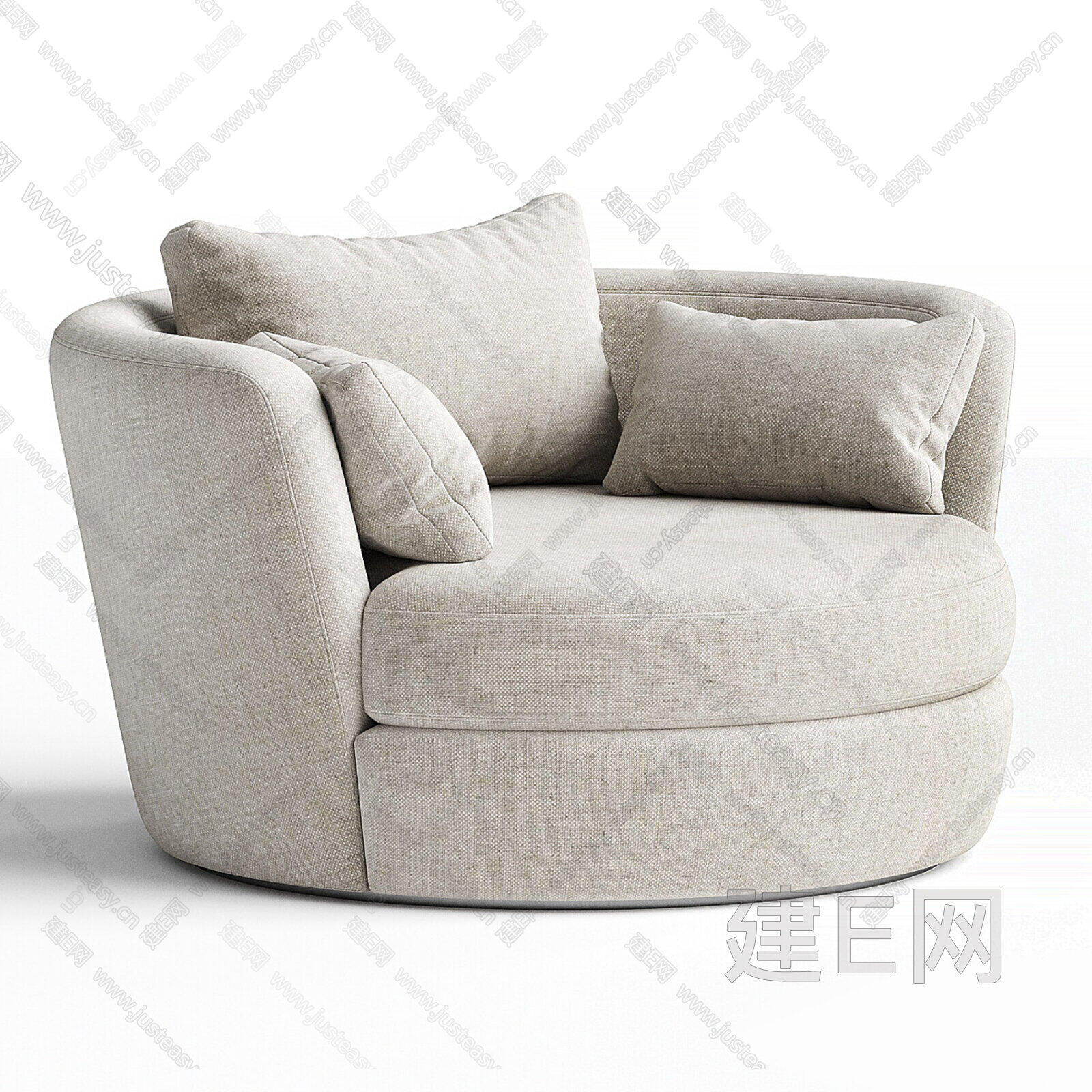 MISSANA 现代单人沙发3d模型