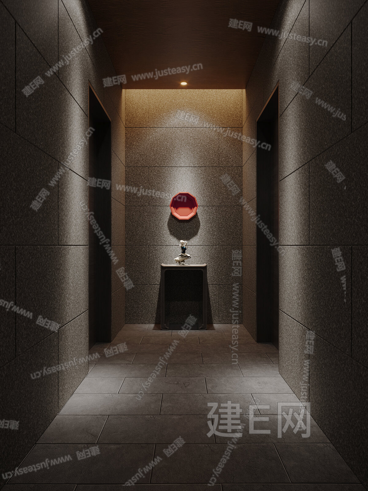 新中式大厅装置3d模型下载[ID:110449998]_建e网3d模型