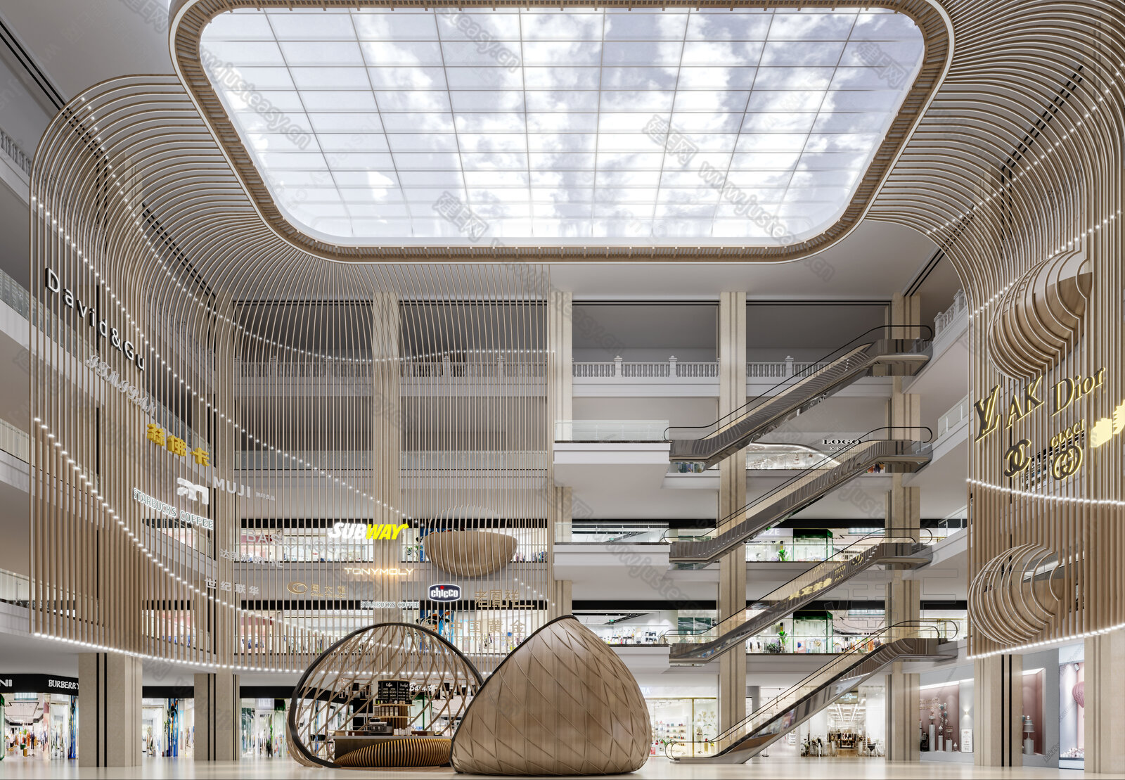 【现代商场3d模型】建E网_现代商场3d模型下载[ID:106386499]_打造3d现代商场模型免费下载平台