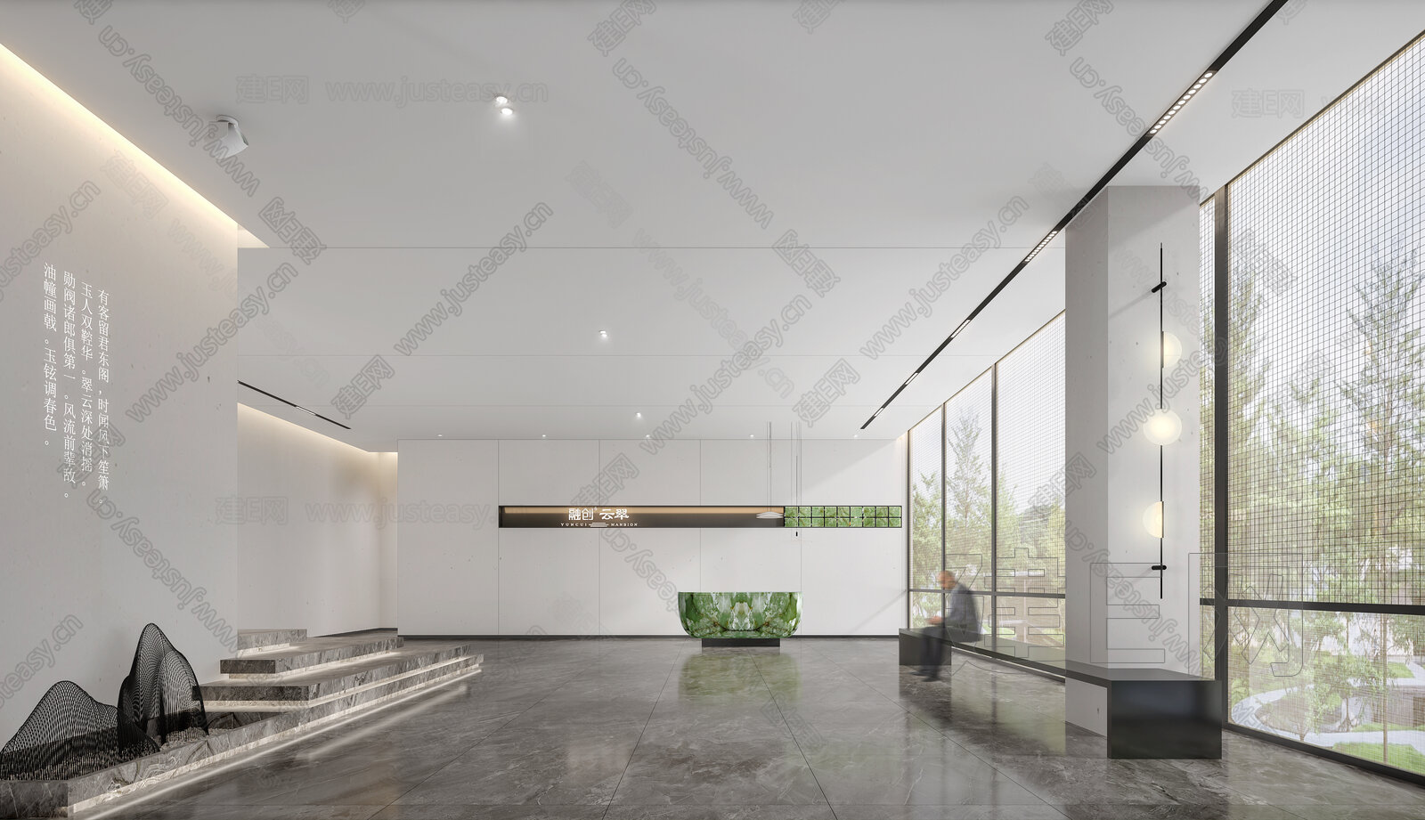 现代售楼部模型SU模型下载[ID:114708088]_建E室内设计网