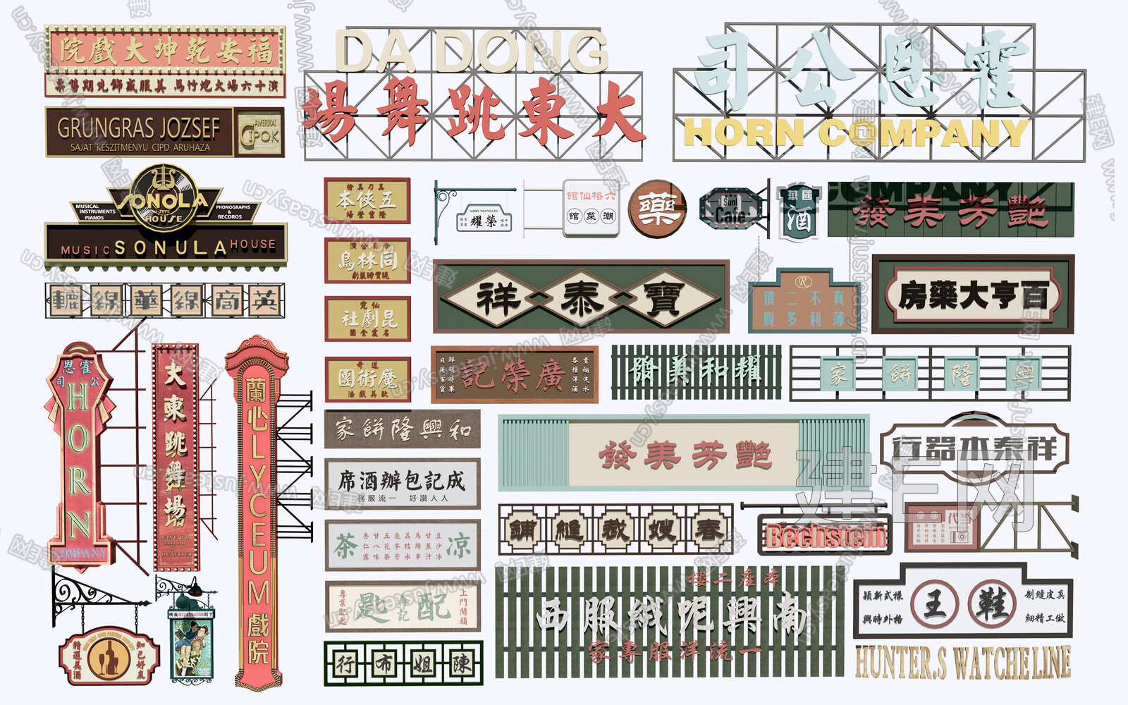 现代牌匾模型SU模型下载[ID:105401382]_建E室内设计网