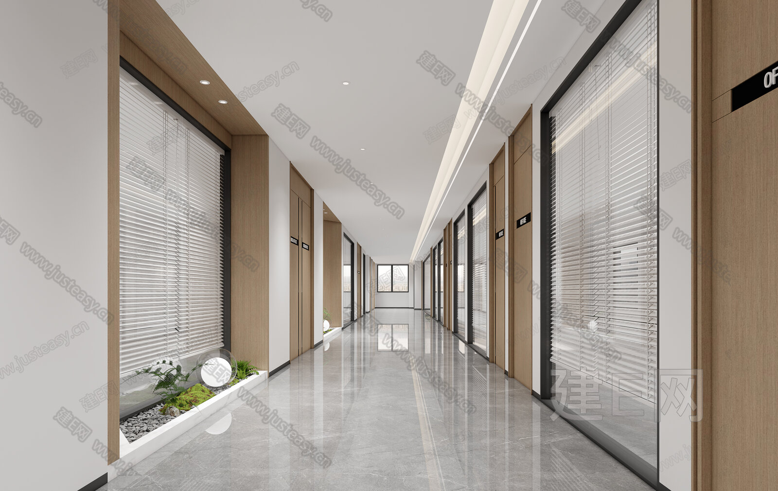 现代公司过道3d模型下载[ID:106648725]_建e网3d模型